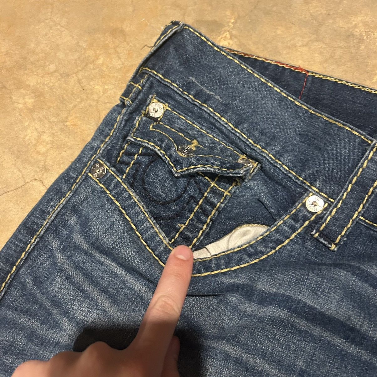 True Religion Vintage Y2K True Religion Logo Flap Pocket Baggy Jeans Cyber Size US 40 / EU 56 - 7 Thumbnail