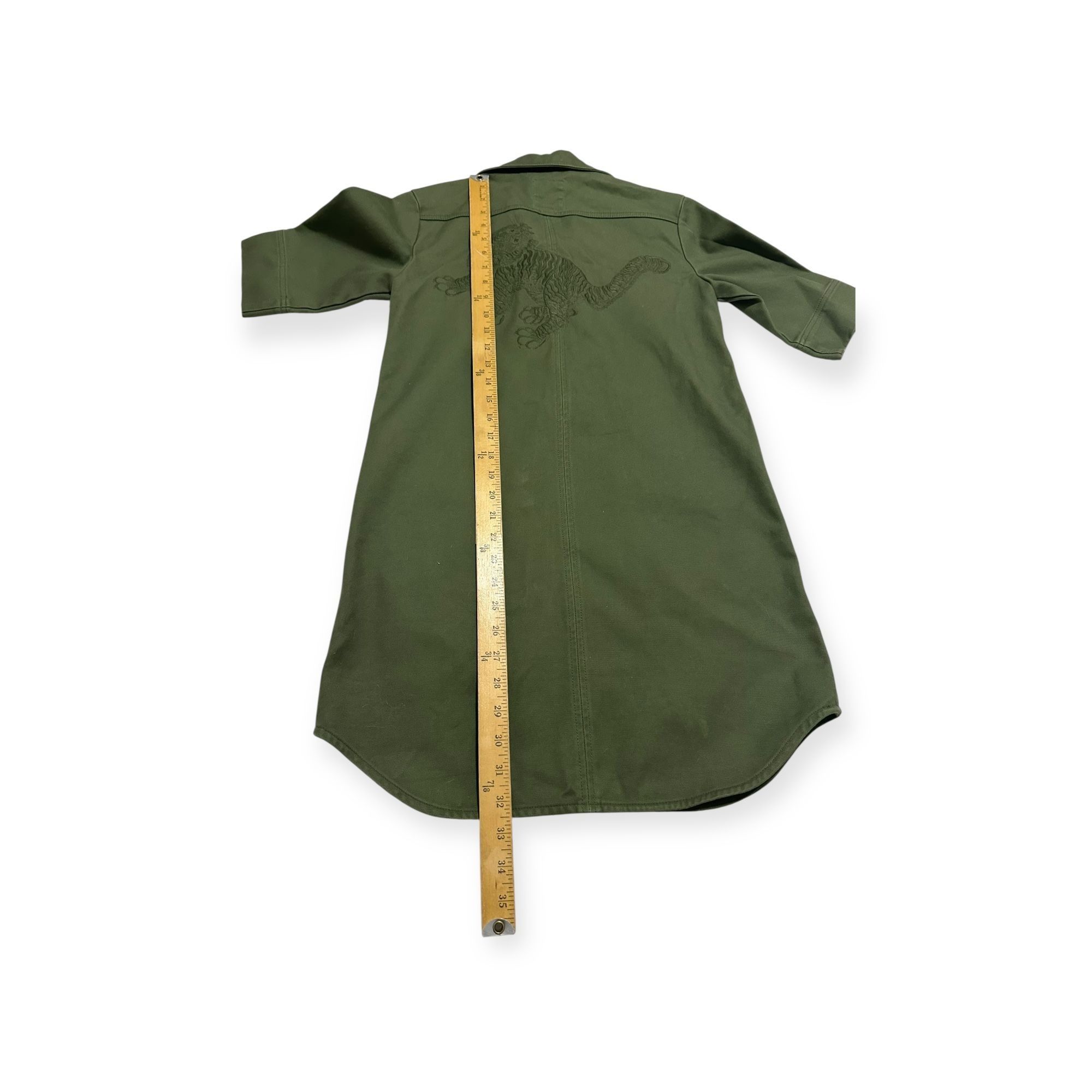 Zadig & Voltaire Zadig & Voltaire Record Brodé Tigre Shirt Dress in khaki/arm Size XS / US 0-2 / IT 36-38 - 14 Thumbnail