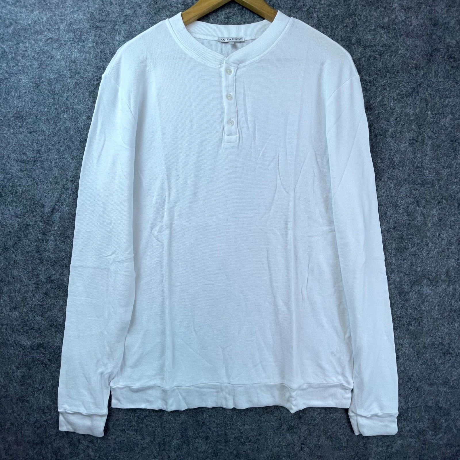 COTTONCITIZEN Cotton Citizen Morrison Henley Shirt Mens Large WhiteThermal Size US L / EU 52-54 / 3 - 1 Thumbnail