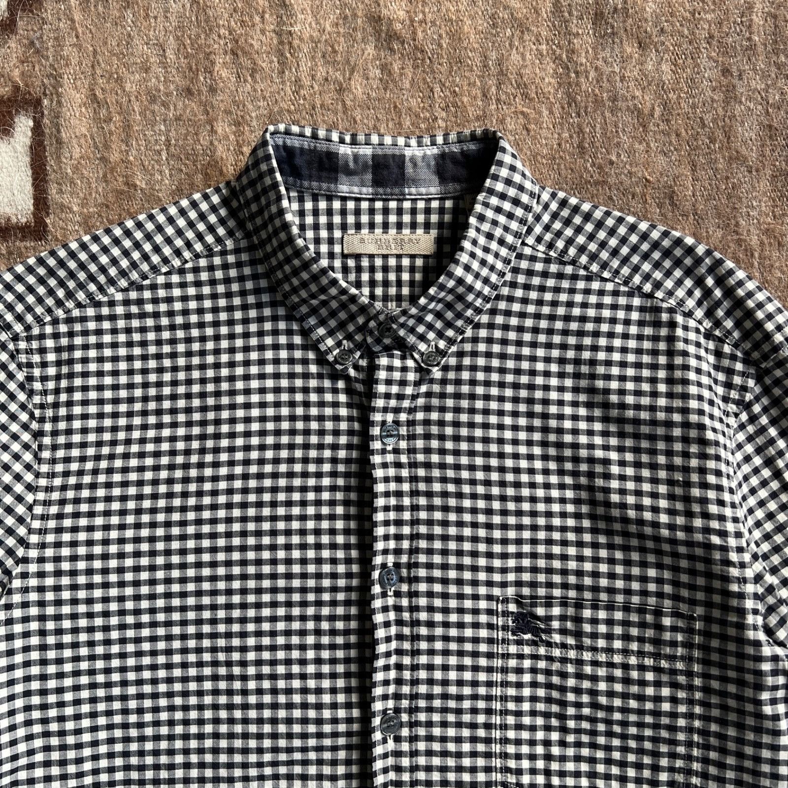 Burberry Burberry BRIT Gingham Check Cotton Shirt 9475AC Size US M / EU 48-50 / 2 - 2 Thumbnail