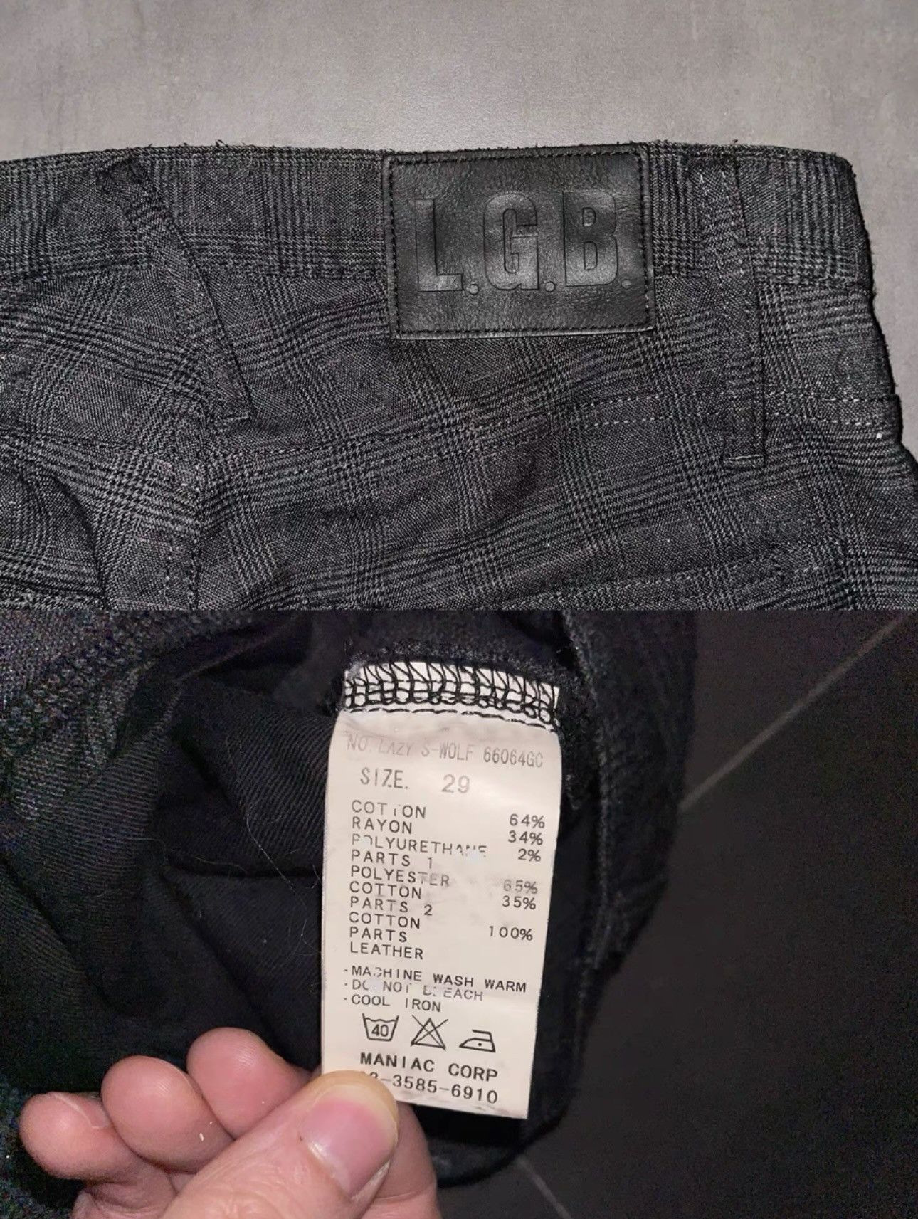 Le Grande Bleu (L.G.B.) L.G.B. Silver lining checkered denim pants Size US 29 - 5 Thumbnail
