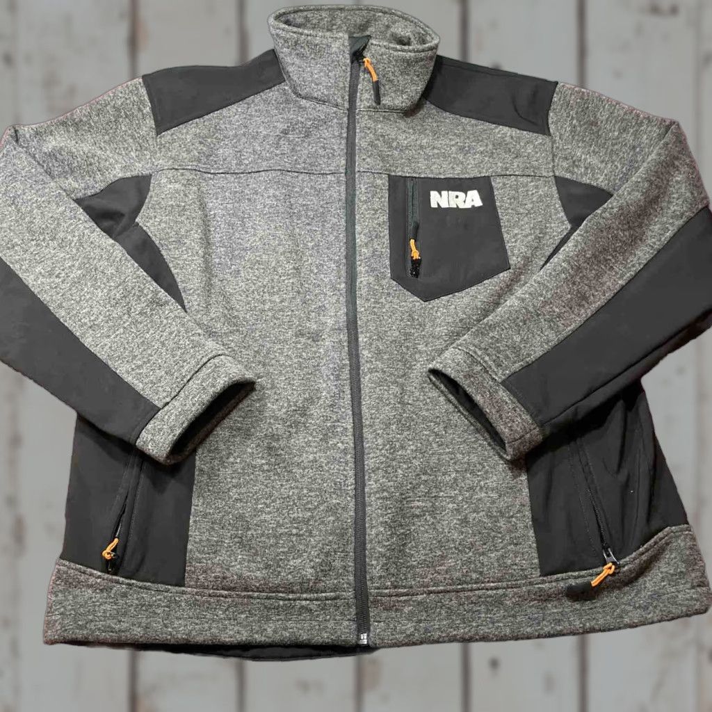 Vintage NRA Gray Black JACKET National Rifle Assoc. Tactical Soft Shell Pocket Lined L Mens Regular Size Size US L / EU 52-54 / 3 - 1 Thumbnail