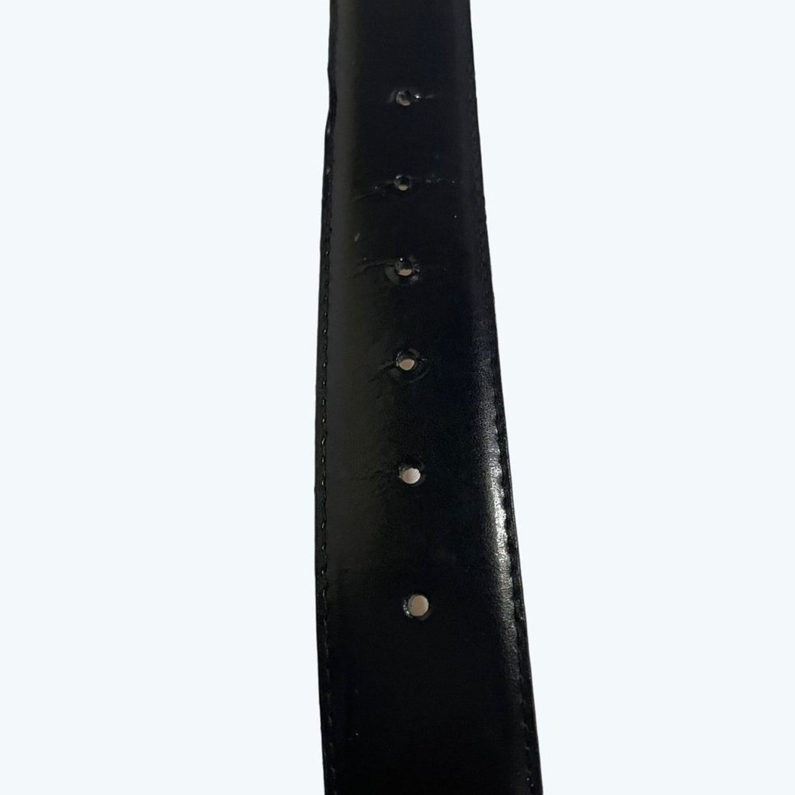 Other Runway Faux Leather Belt Rhinestone Buckle Chic Small Belt Size ONE SIZE - 6 Thumbnail