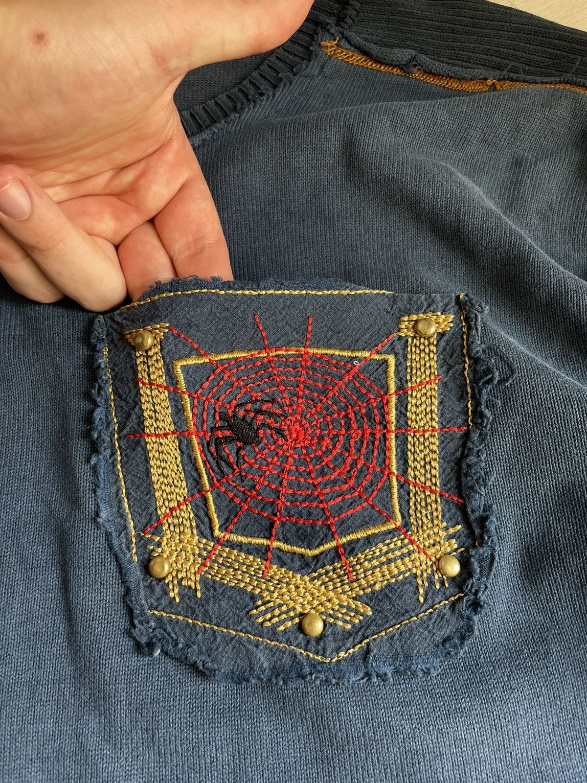 Japanese Brand Vintage Crazy Y2k Grunge Sweater Opium Undercover Style 00s Size US L / EU 52-54 / 3 - 6 Thumbnail