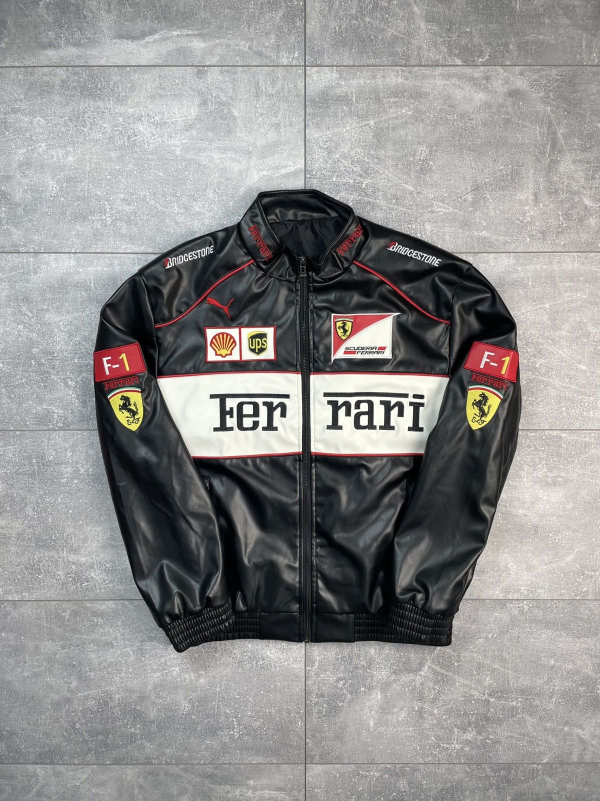 Ferrari × Formula 1 Ferrari Racing Vintage Bomber Jacket Big Logo | Grailed