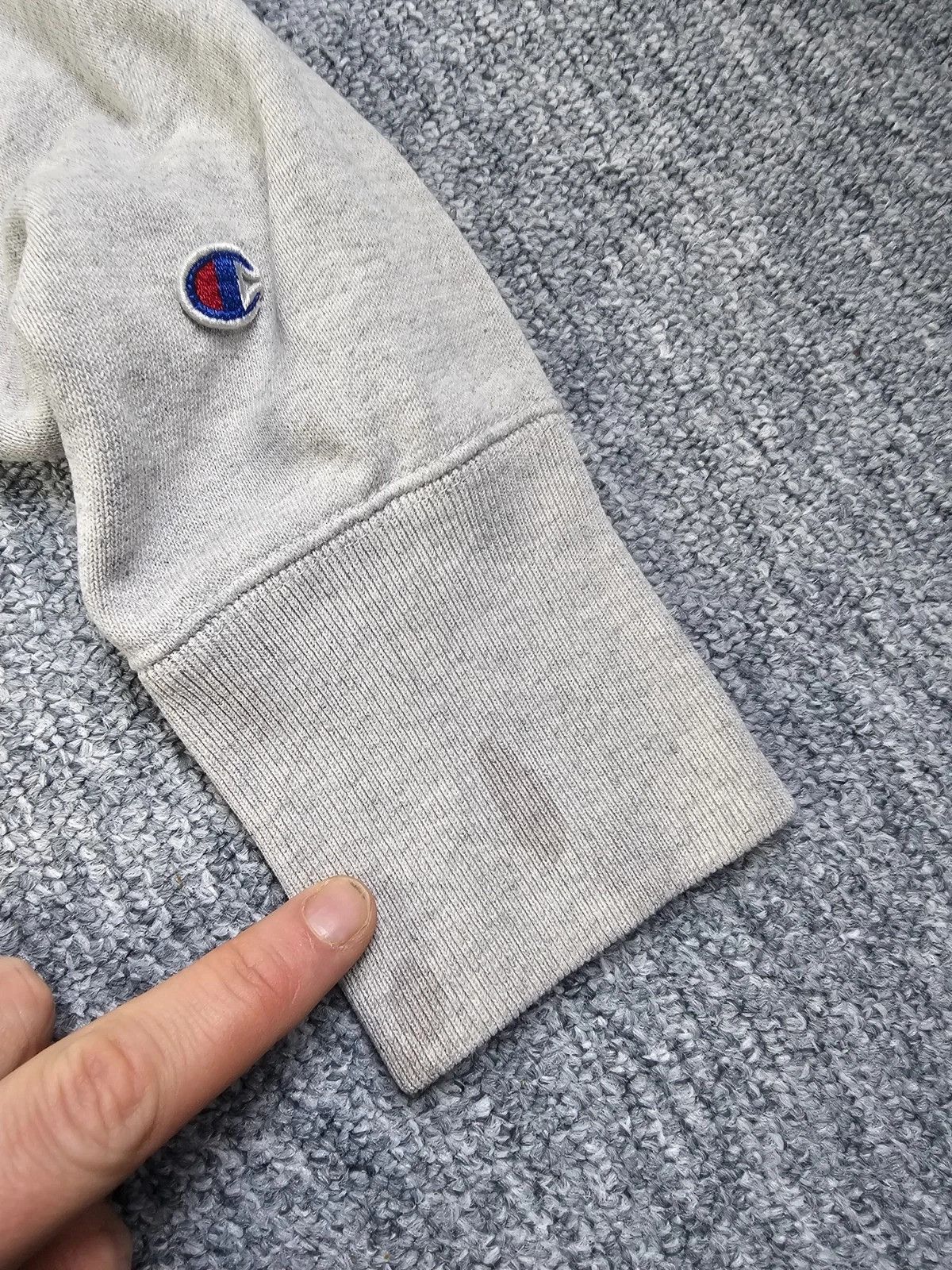Carhartt Champion Reverse Weave Script Hoodie Gray Hooded Men M Size US M / EU 48-50 / 2 - 8 Thumbnail