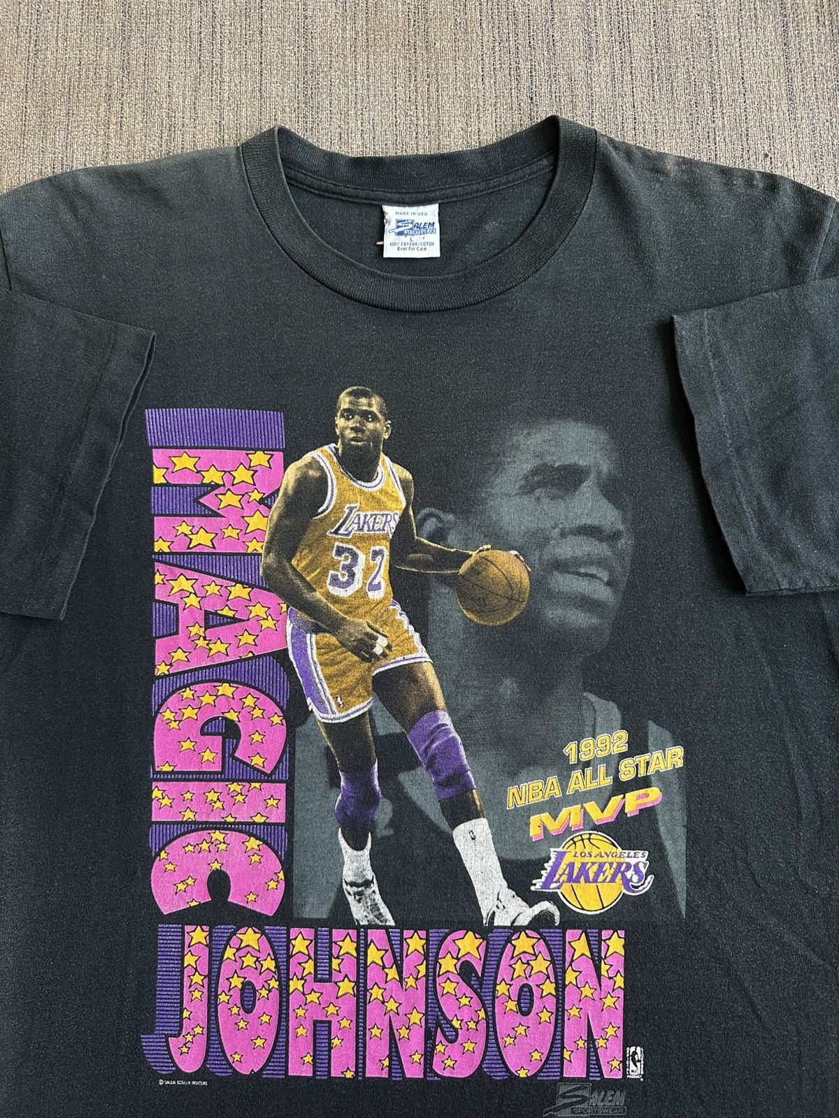 NBA × Rap Tees × Vintage Vintage 90’s Magic Johnson MVP NBA ALL STAR USA RARE Size US L / EU 52-54 / 3 - 1 Thumbnail