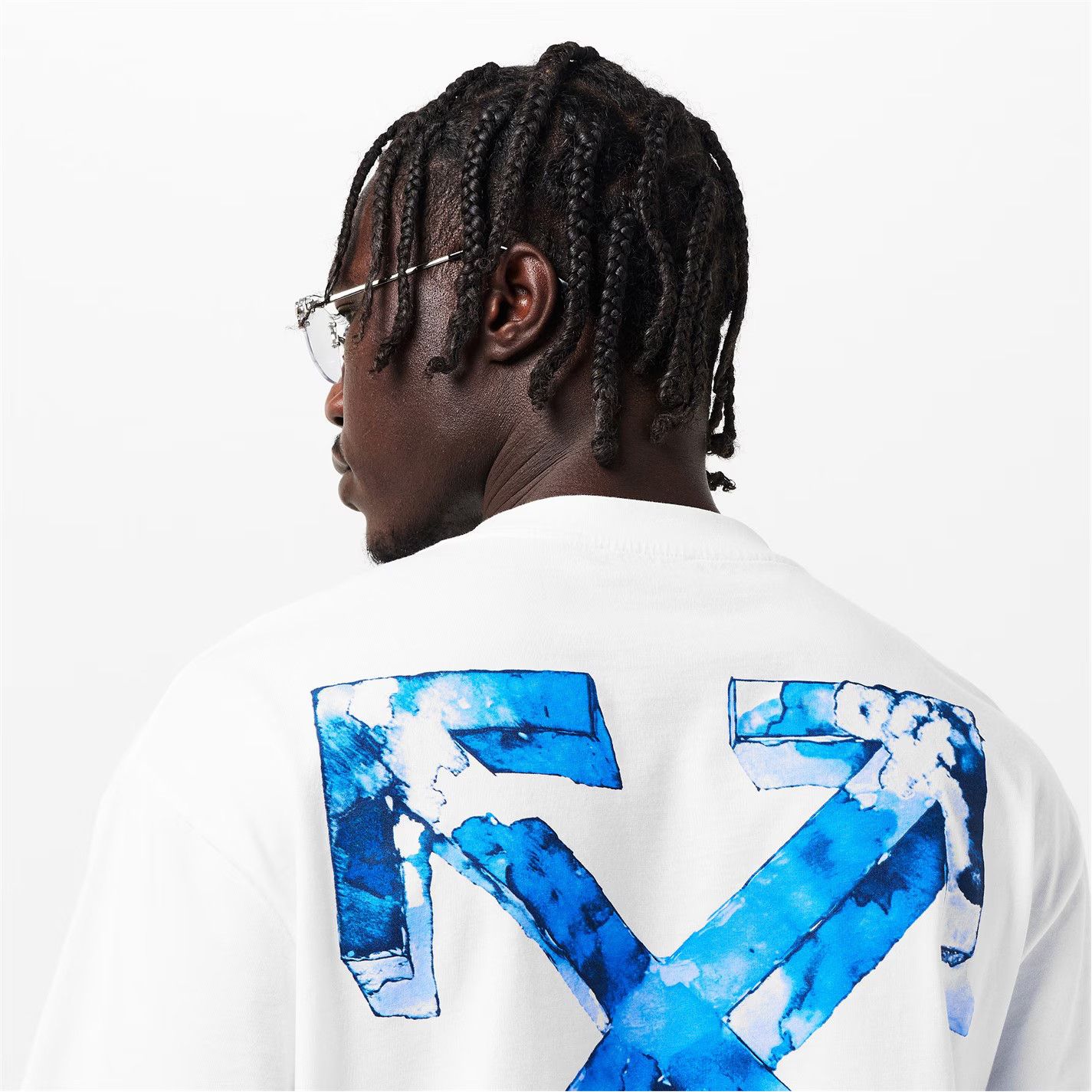 Off-White o1g2r1mq0226 Cloudy Arrow Regular Fit T-Shirt In White Size US L / EU 52-54 / 3 - 5 Thumbnail
