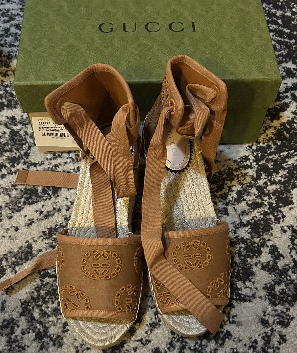 Gucci Gucci Interlocking G One Strap Sandal Espadrille Size US 7 / IT 37 - 2 Thumbnail