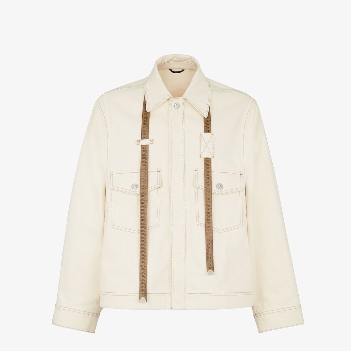 Fendi o1s1wg110525 Shirt in Beige Size US M / EU 48-50 / 2 - 1 Thumbnail