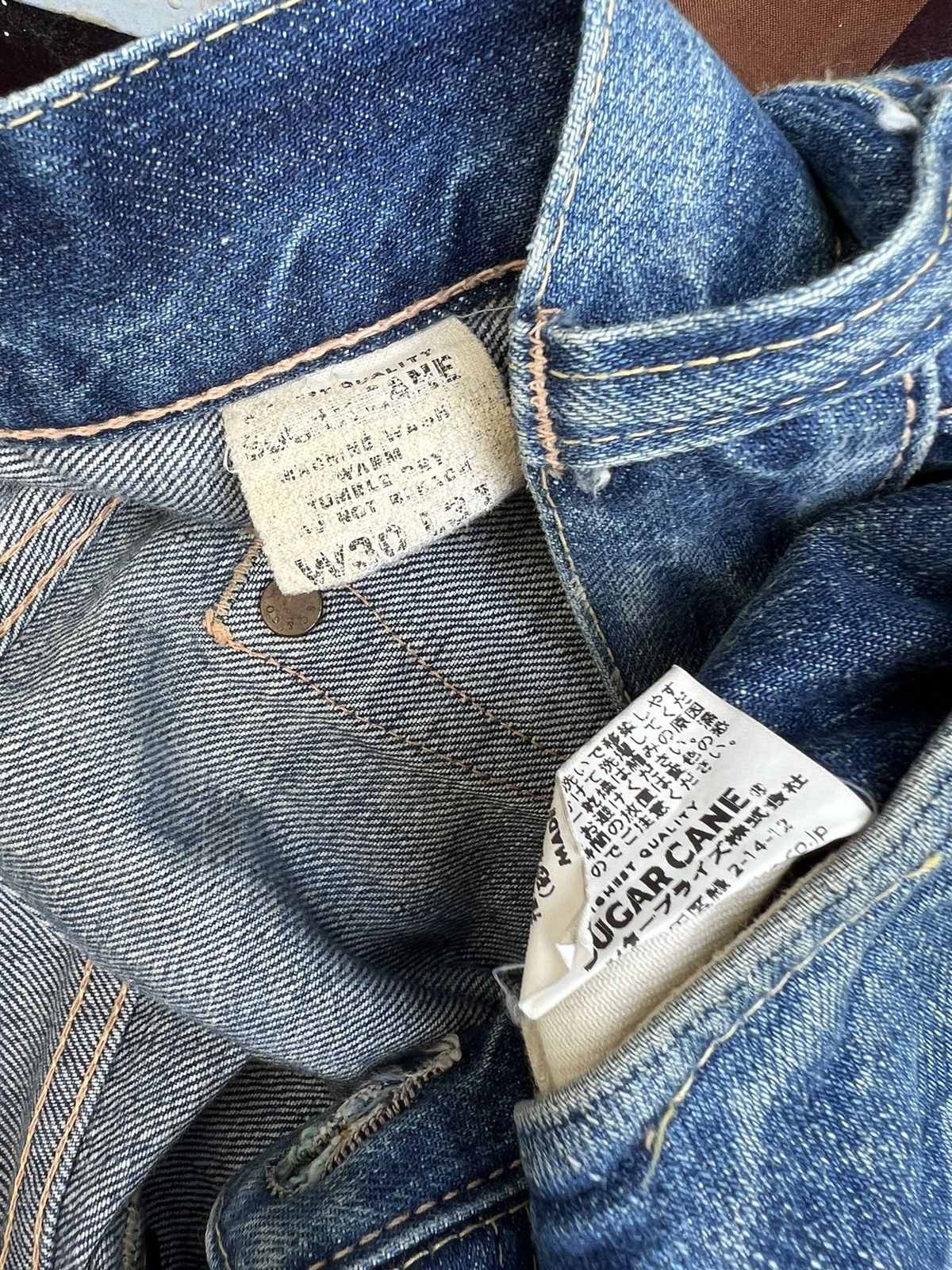 Sugar Cane Vintage Sugar Cane Japan Distress Mud Denim Selvedge Jeans Size US 30 / EU 46 - 24 Thumbnail