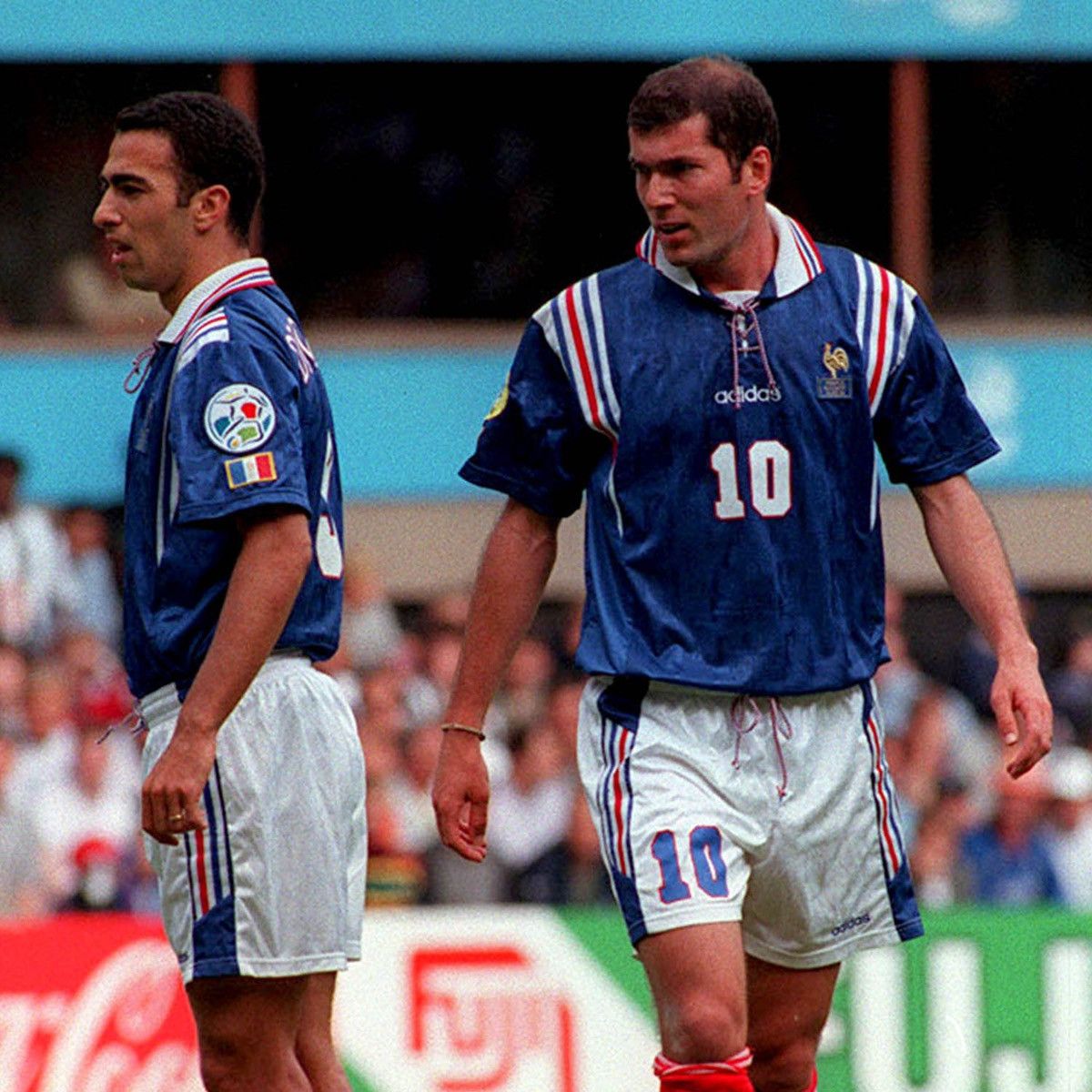 Adidas Vintage 1996 France FIFA Football Kit Template Jersey Size US S / EU 44-46 / 1 - 2 Thumbnail