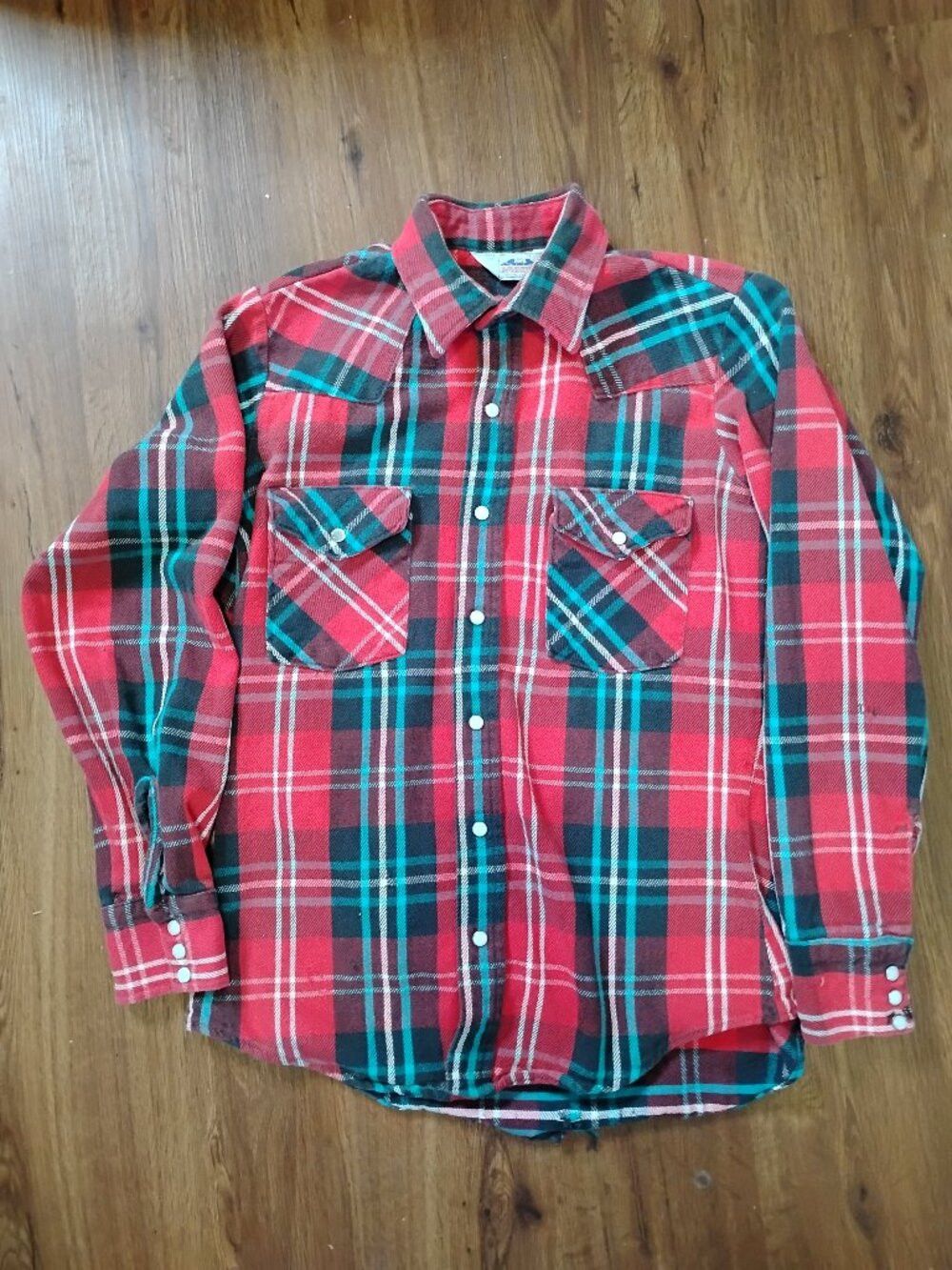 FiveBrother Vintage Dakota Five Brother Flannel Button Shirt Size US M / EU 48-50 / 2 - 2 Thumbnail