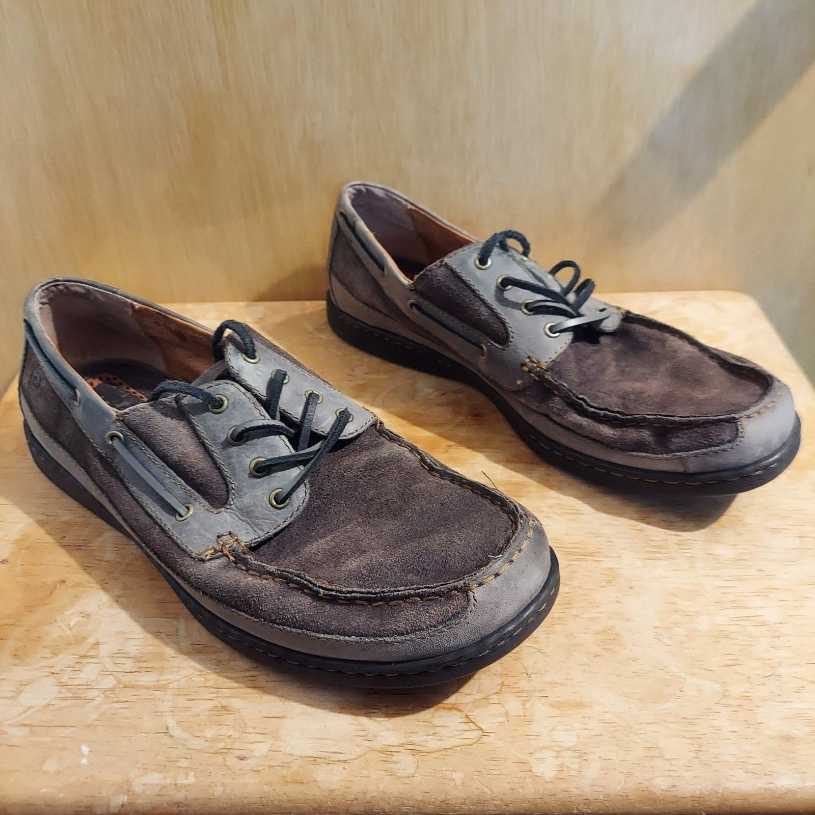 Born Born Harwich Men's US 11.5 M Peltro Neutral Grey Boat Shoes Size US 11.5 / EU 44-45 - 2 Thumbnail