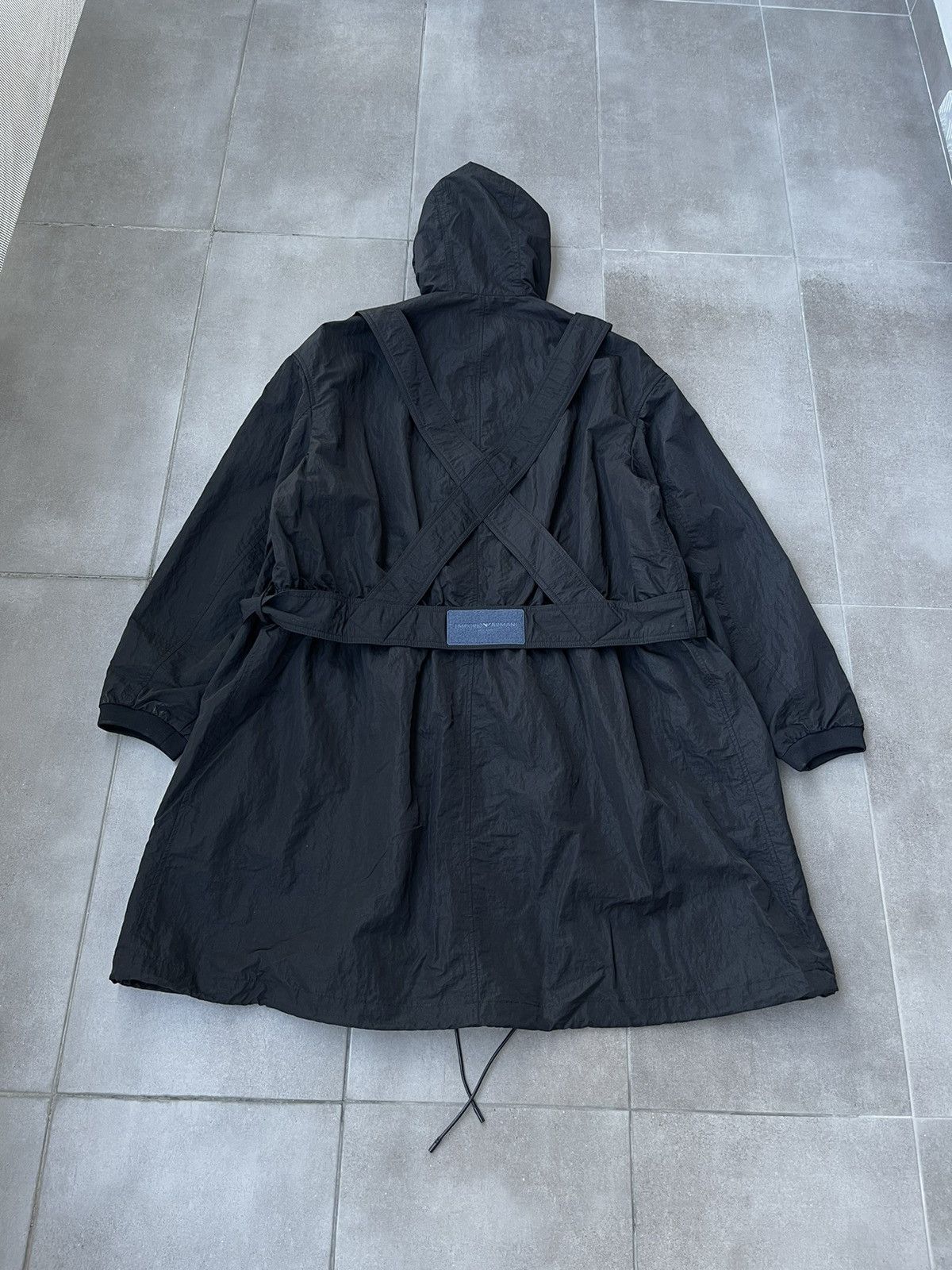 Emporio Armani !DS! AW22 Emporio Armani Black Trench Coat Windbreaker Size US L / EU 52-54 / 3 - 13 Thumbnail