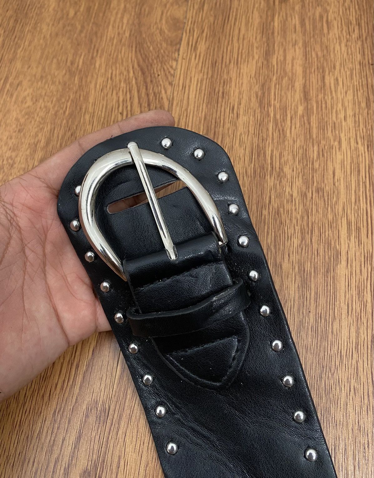 If Six Was Nine Studded ringer wide belt Size ONE SIZE - 5 Thumbnail