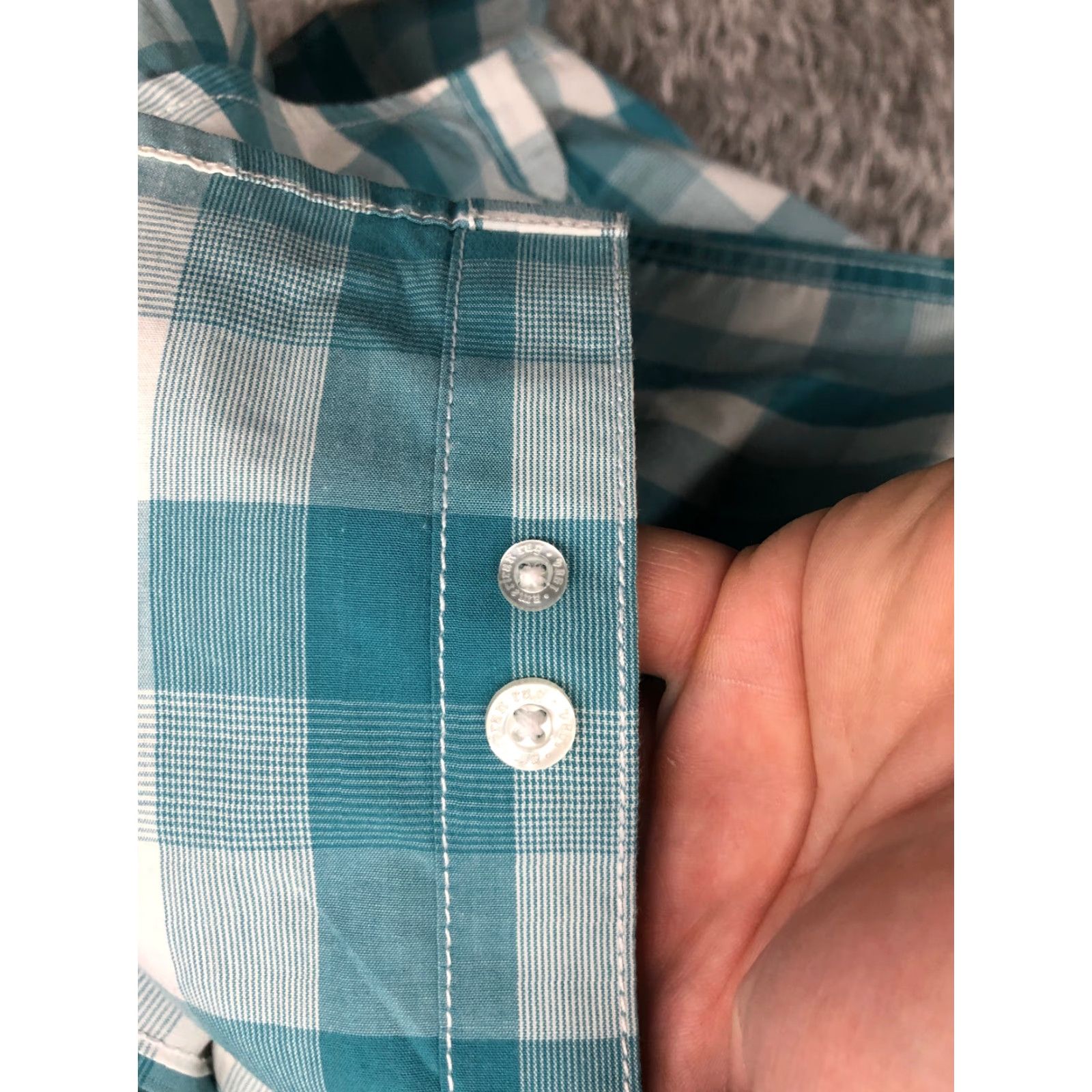 Vintage American Rag Shirt Size XL Mens Light Blue Plaid Long Sleeve Spread Collar Size US XL / EU 56 / 4 - 7 Thumbnail