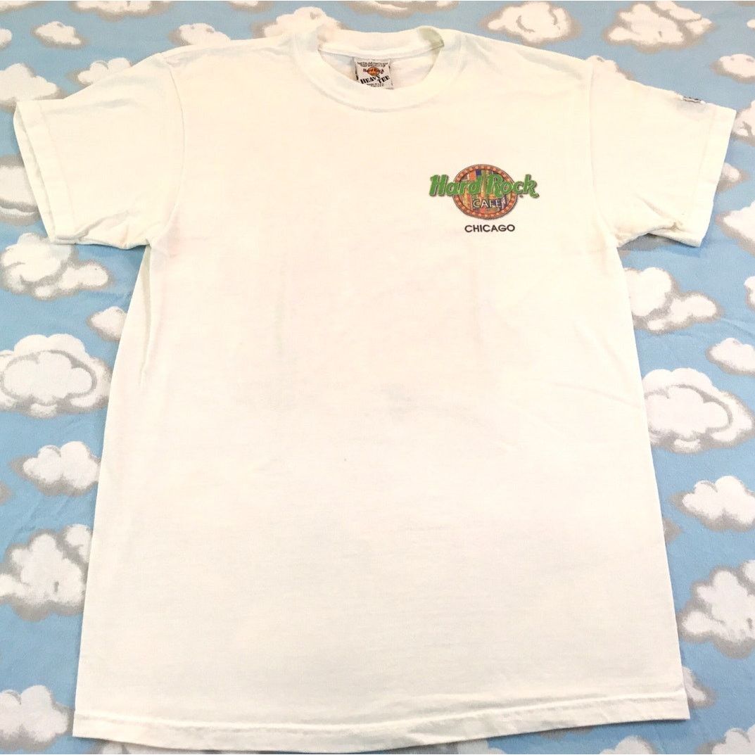 Hard Rock Cafe Hard Rock Cafe Chicago Skyline Guitar T-Shirt Logo Vtg Med Size US M / EU 48-50 / 2 - 1 Thumbnail