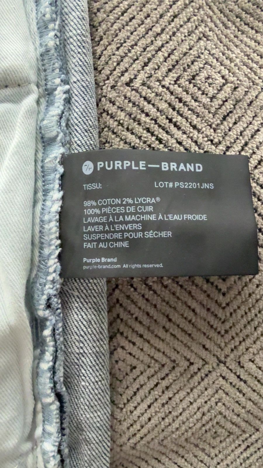 Purple Brand Purple Brand Marble Wash Jeans Distressed Light Blue Denim Size US 38 / EU 54 - 6 Thumbnail