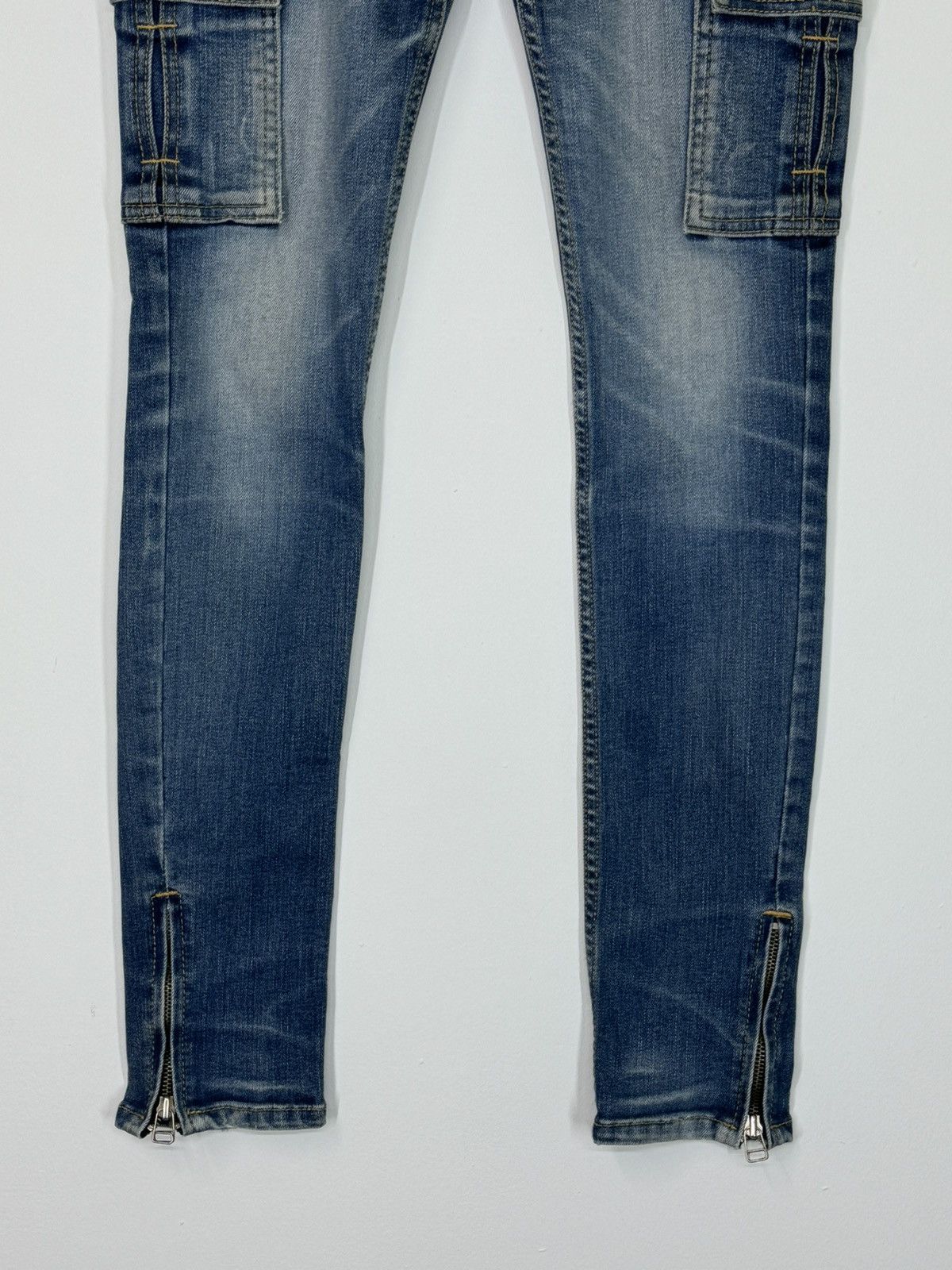 If Six Was Nine Acid Wash RedPepper Skinny Multi Pocket Jeans Low Rise Size US 28 / EU 44 - 6 Thumbnail