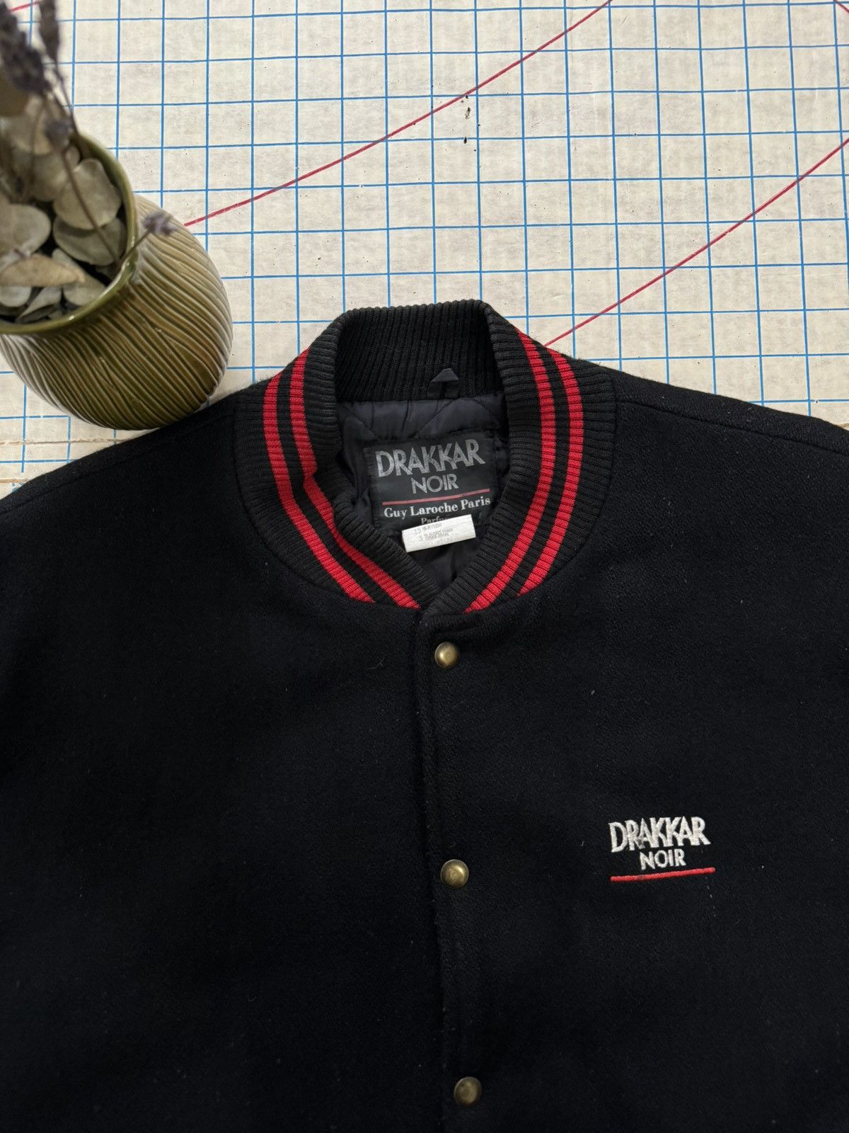 Vintage Vintage Drakkar Noir Bomber Jacket Black Speckled Wool XL Size US XL / EU 56 / 4 - 6 Thumbnail