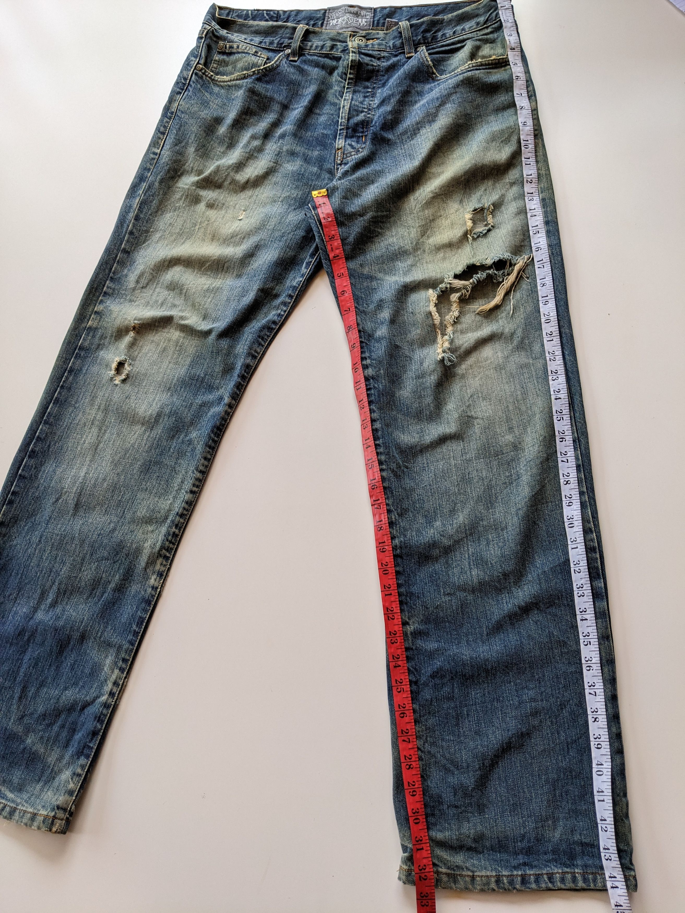 Stussy Vintage Stussy Garment workgear distressed jeans Size US 34 / EU 50 - 10 Thumbnail