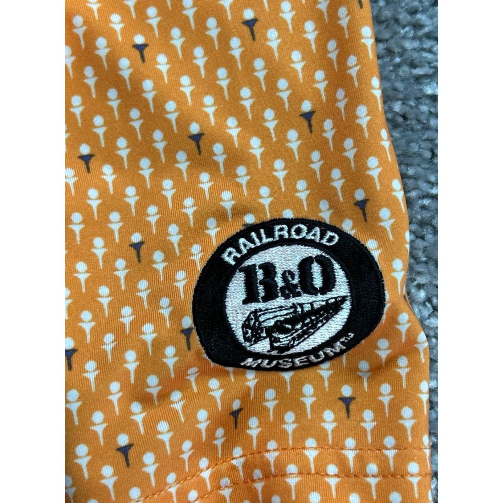 RLX Ralph Lauren RLX Polo Shirt Mens Large Orange Airflow Graphic Print Polo RLX Ralph Lauren Size US L / EU 52-54 / 3 - 5 Thumbnail