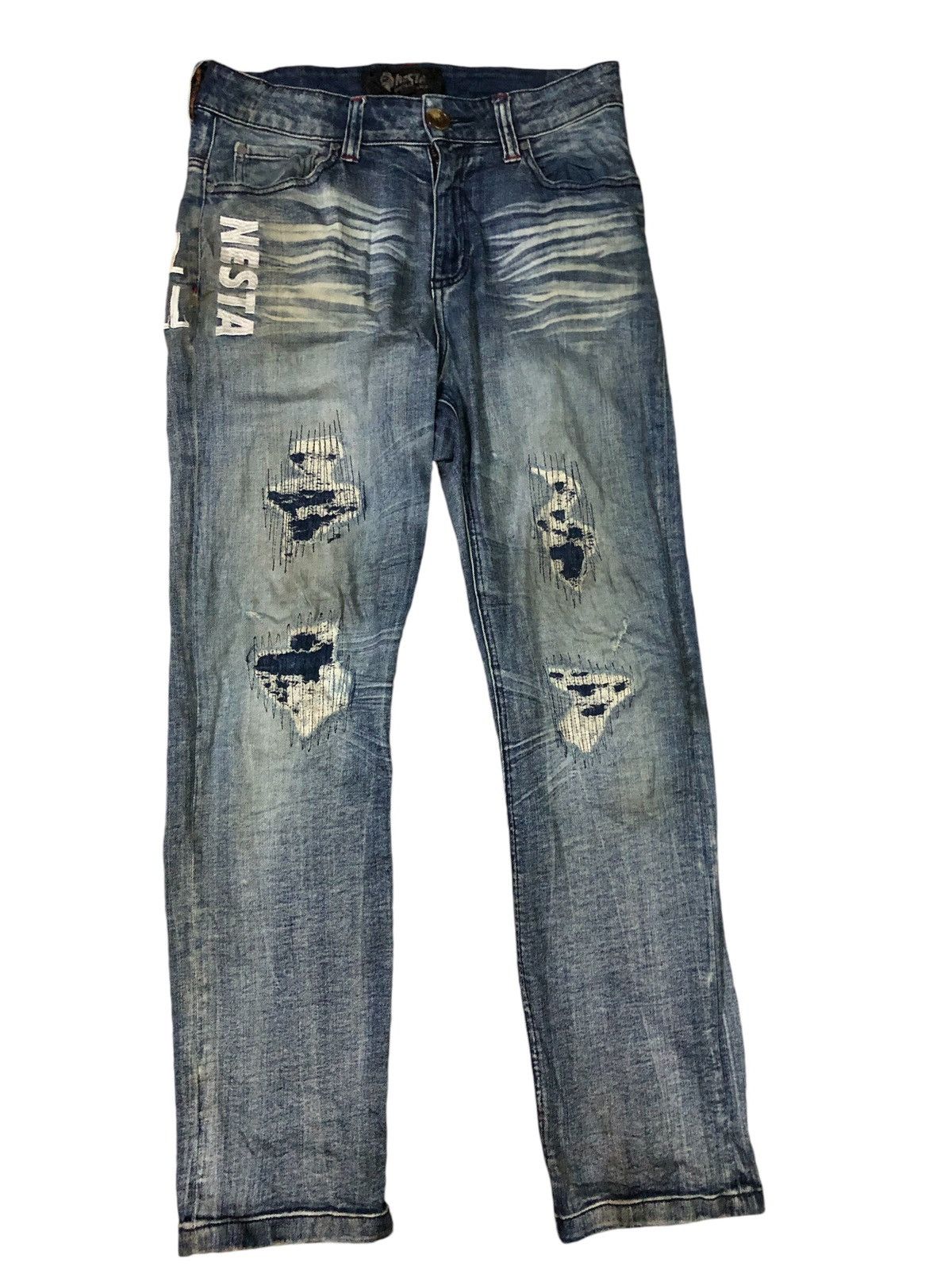 If Six Was Nine × Japanese Brand × Le Grande Bleu (L.G.B.) Nesta Brand Scab Undercover Inspired Denim pAnts Size US 31 - 1 Thumbnail