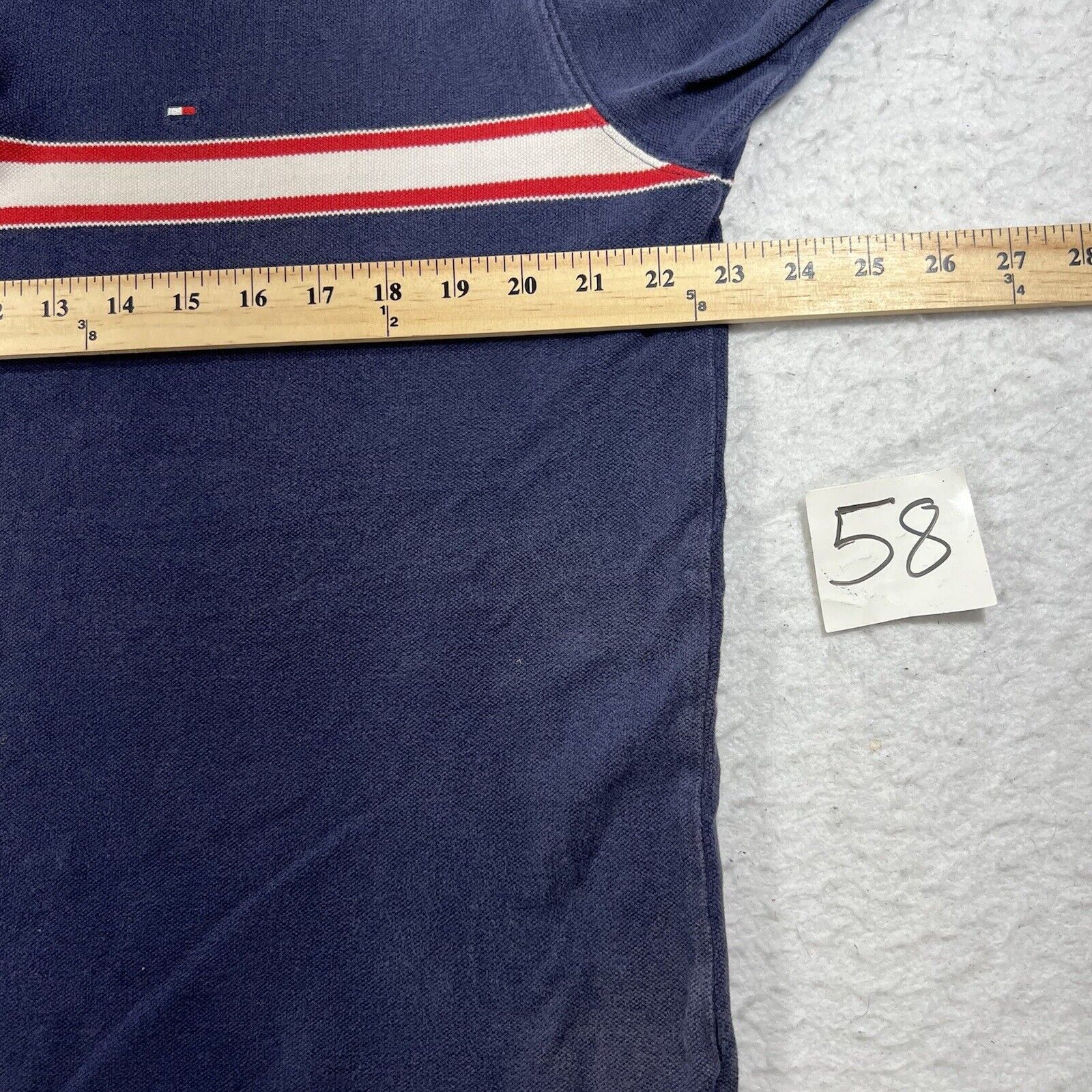 Tommy Hilfiger Tommy Hilfigers Large Blue Red White Stripe Polo Shirt Size US L / EU 52-54 / 3 - 8 Thumbnail