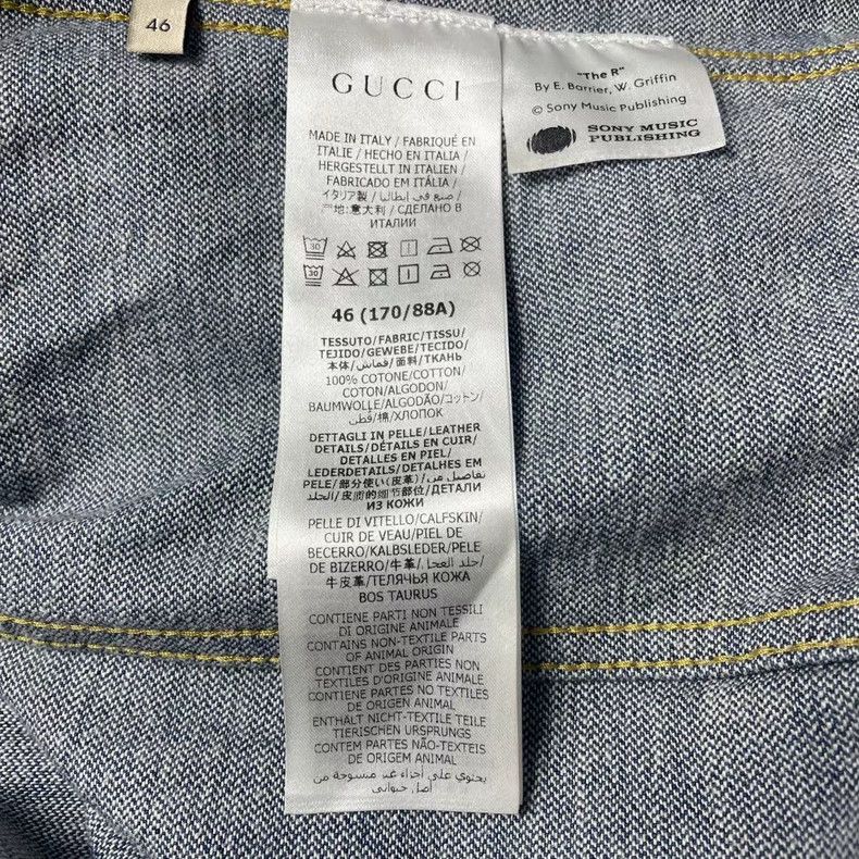 Gucci Gucci Labeled lapel single-breasted denim jacket 2502-Nexta Size US S / EU 44-46 / 1 - 5 Thumbnail