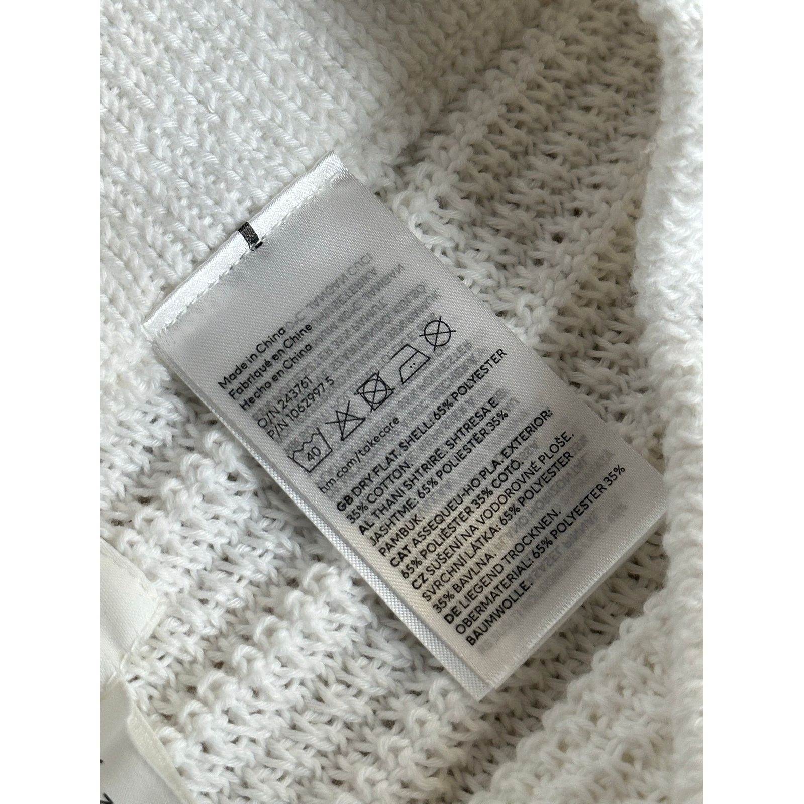 H&M H&M White Cotton Skirt - Size S - NWT Size 26" / US 2 / IT 38 - 5 Thumbnail