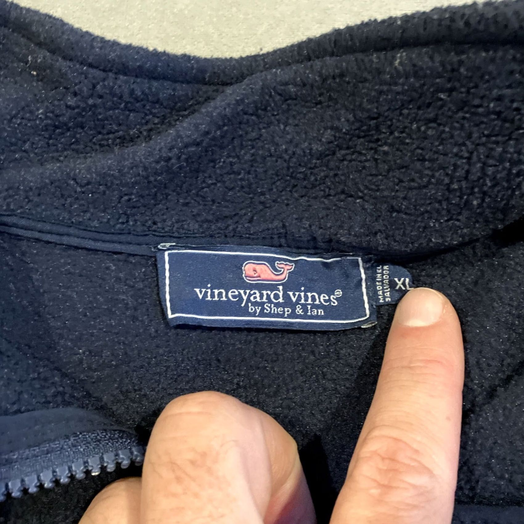 Vineyard Vines VINEYARD VINES Shirt Pullover Men XL Navy Quarter Zip Fleece Sweater Size US XL / EU 56 / 4 - 3 Thumbnail