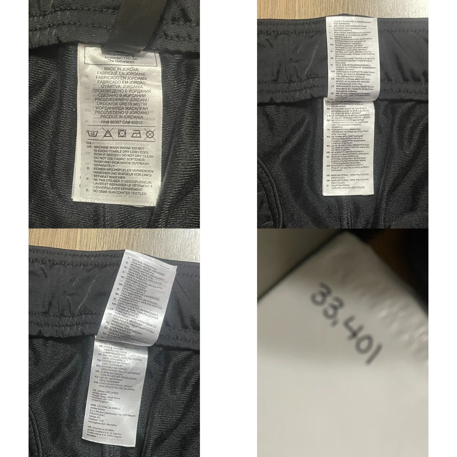 Adidas adidas Sweatpants Pants Women's M Black White Drawstring Logo Casual Size 32" / US 10 / IT 46 - 8 Thumbnail