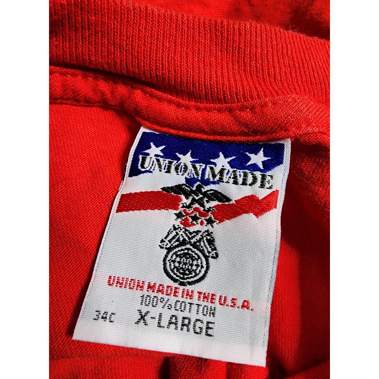 Sanders Union Made Mens XL Bernie Sanders Institute T Shirt Red Cotton Crew Neck Short Sleeve PolitPolitics USA Size US XL / EU 56 / 4 - 6 Thumbnail