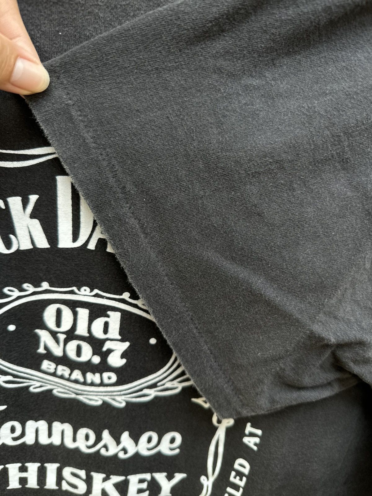 Vintage Thrashed Vintage Jack Daniels Old No.7 Faded Tee Size US XL / EU 56 / 4 - 4 Thumbnail