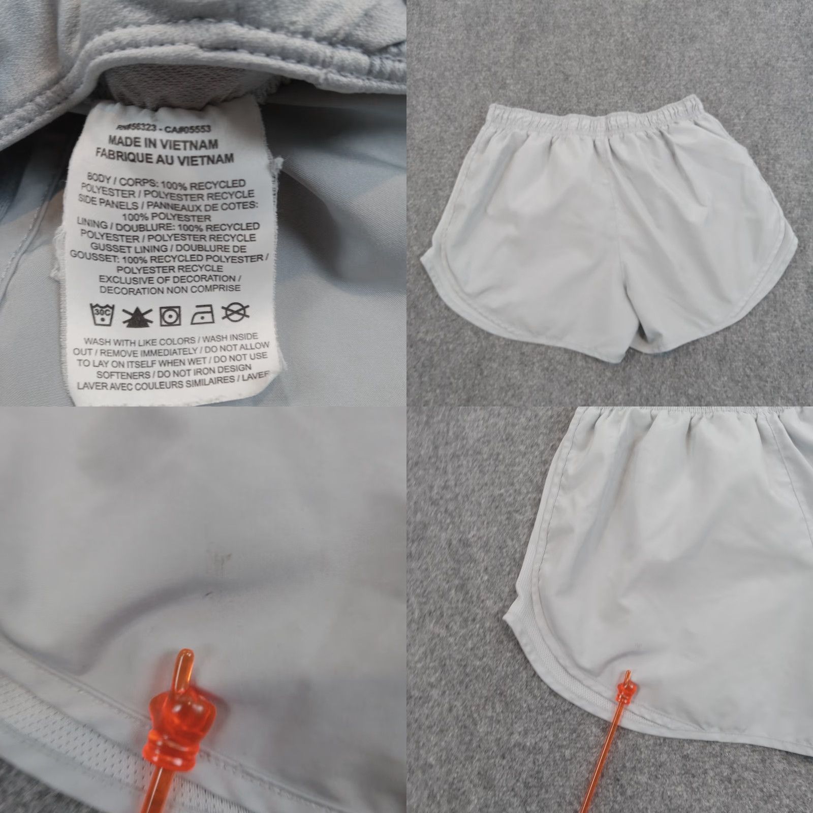 Nike Nike Womens Running Shorts Large Gray Dri Fit Lined Elastic Waist Size 28" / US 6 / IT 42 - 8 Thumbnail