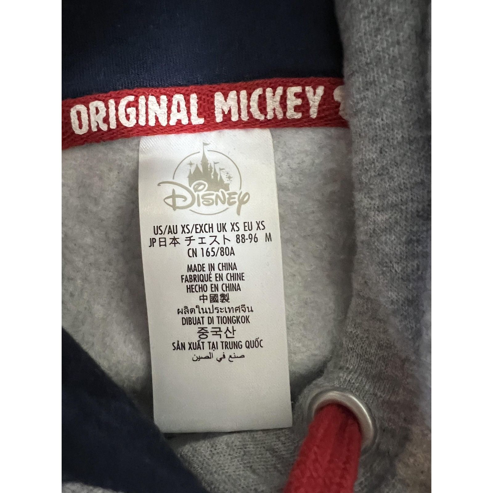 Disney Disney Mickey Mouse Hoodie Mens XS Gray Disneyland Embroider Size US XS / EU 42 / 0 - 6 Thumbnail