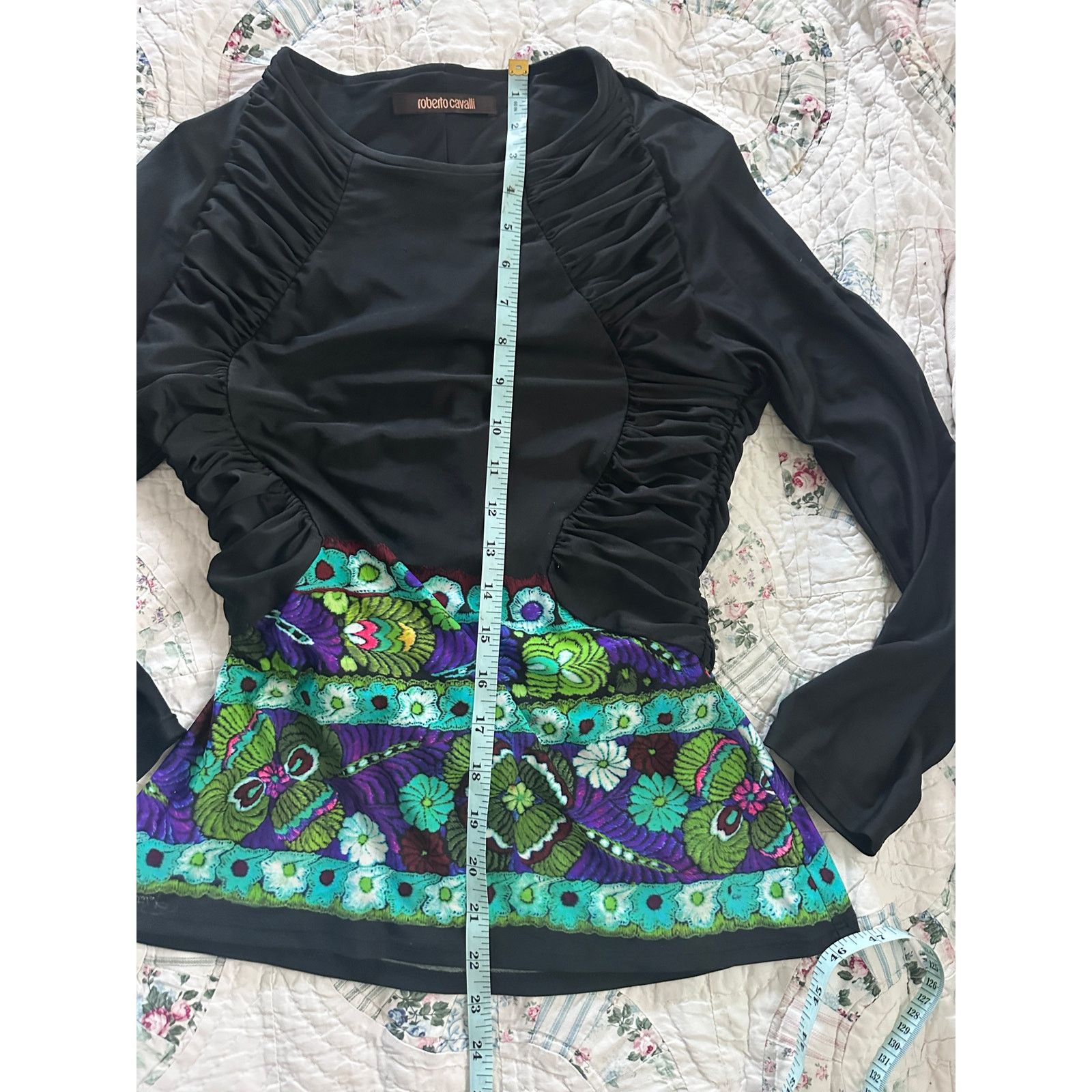 Roberto Cavalli Y2K ROBERTO CAVALLI RUCHED BODYCON TOP MADE IN ITALY IT 42 Size S / US 4 / IT 40 - 7 Thumbnail
