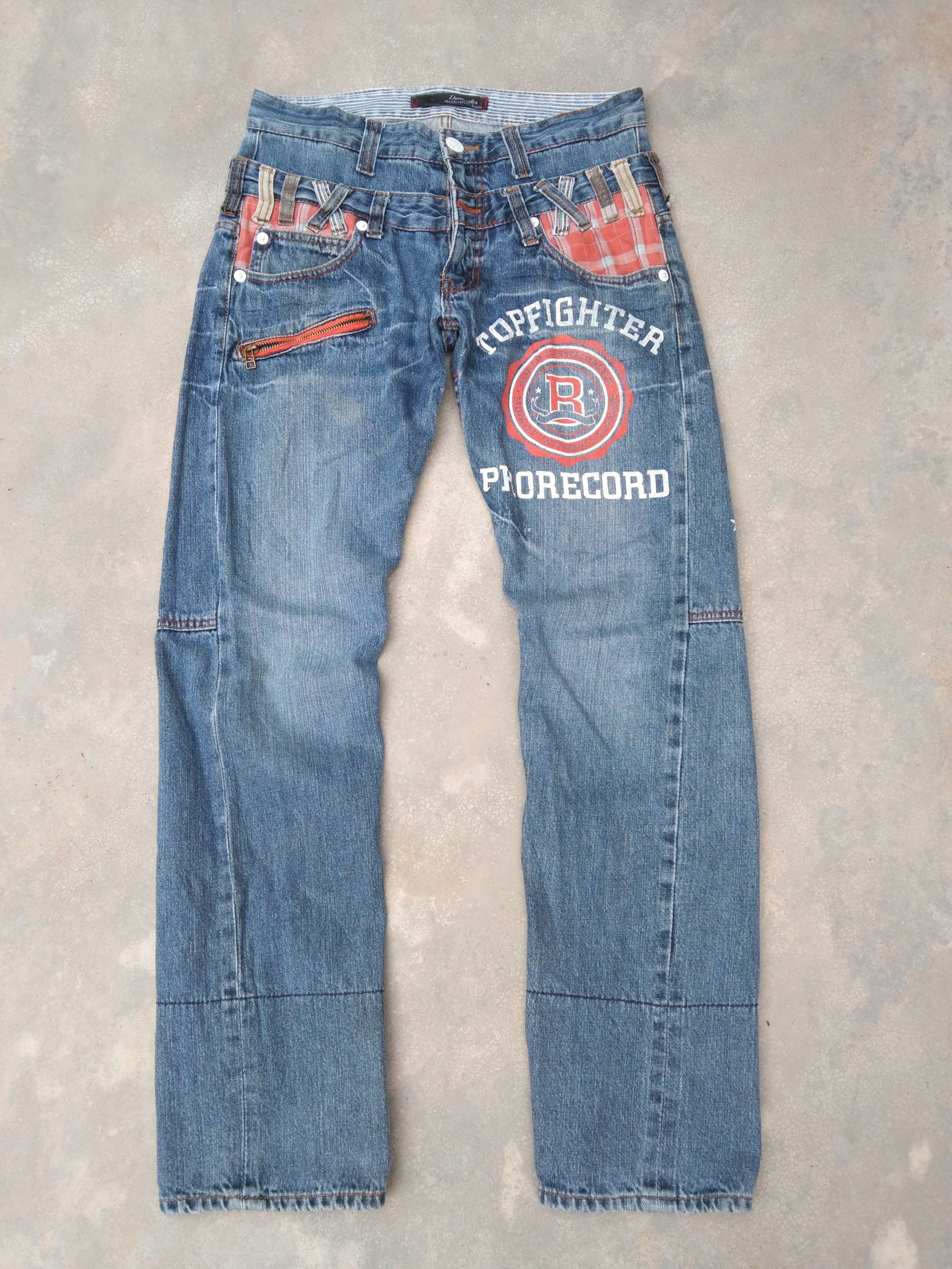 Japanese Brand Vintage Engineered Jeans Double Waist Japanese Denim 31x31.5 Size US 31 - 1 Thumbnail