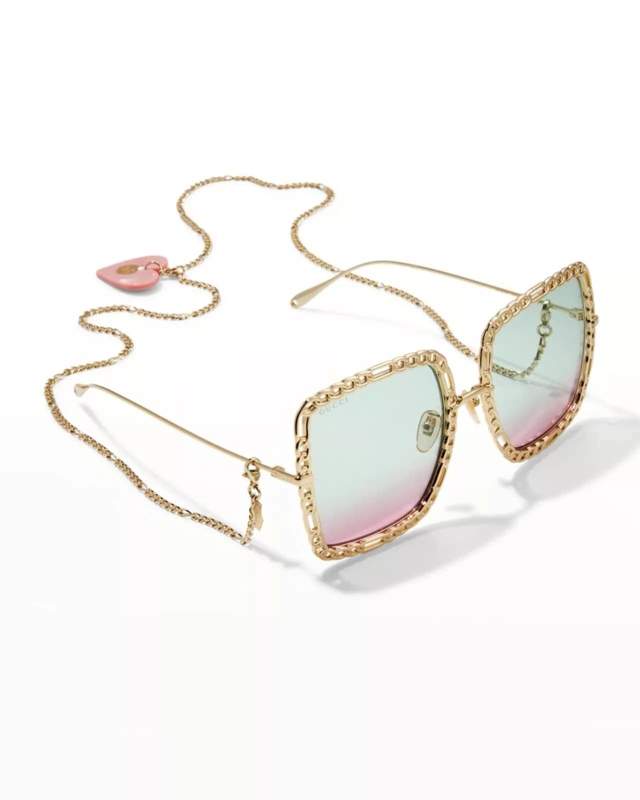 Gucci GUCCI GG1033S 1033 Gold Pink Detachable Necklace Pendant Size ONE SIZE - 2 Thumbnail