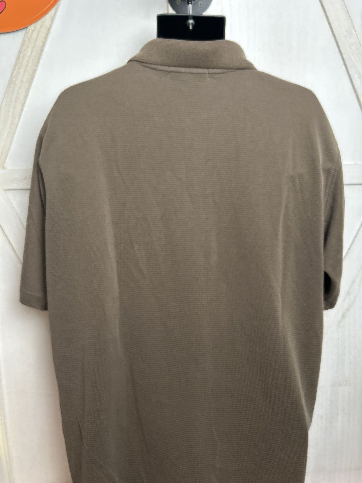 BUGATCHI Bugatchi Uomo Men’s Polo Shirt Size L Brown Taupe Textured Size US L / EU 52-54 / 3 - 5 Thumbnail