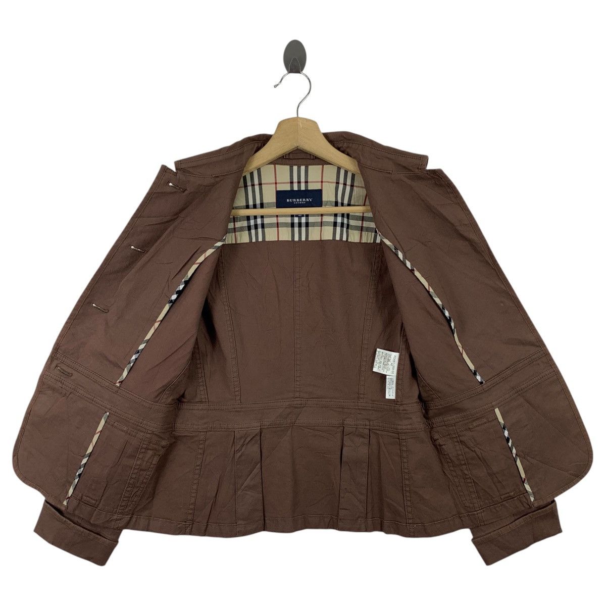 Burberry × Designer BURBERRY London jacket nova check brown colour Size XS / US 0-2 / IT 36-38 - 5 Thumbnail