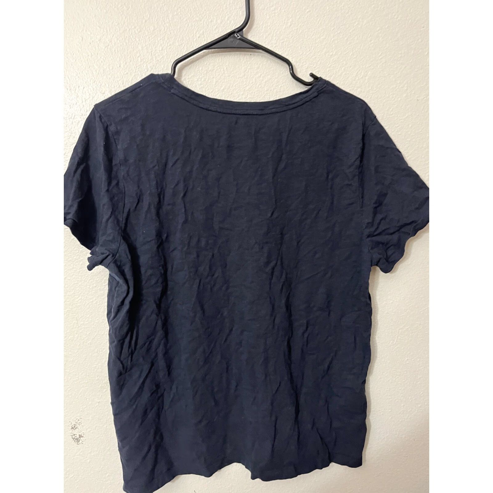 Tommy Hilfiger VINTAGE Tommy Hilfiger Womens T-Shirt XL Blue Solid Short Sleeve Crew Neck Jersey Cotton Casual Size XL / US 12-14 / IT 48-50 - 2 Thumbnail