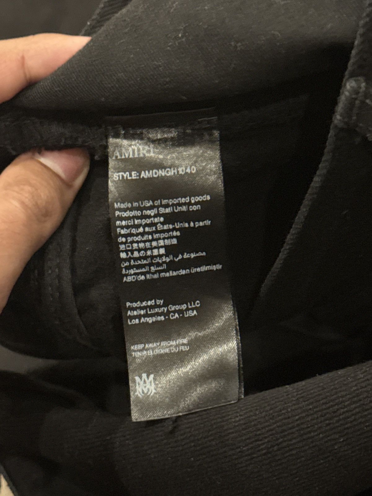 Amiri Amiri Black Staggered Straight Jeans Size US 32 / EU 48 - 9 Thumbnail