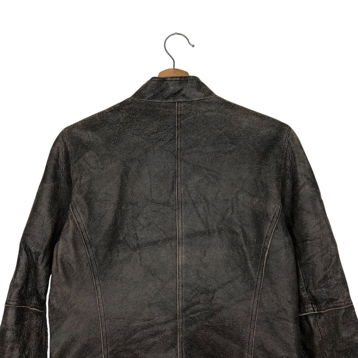 Japanese Brand Vintage Biker Leather Jacket Doney Blanket Fur Issey Miyake Size US M / EU 48-50 / 2 - 10 Thumbnail