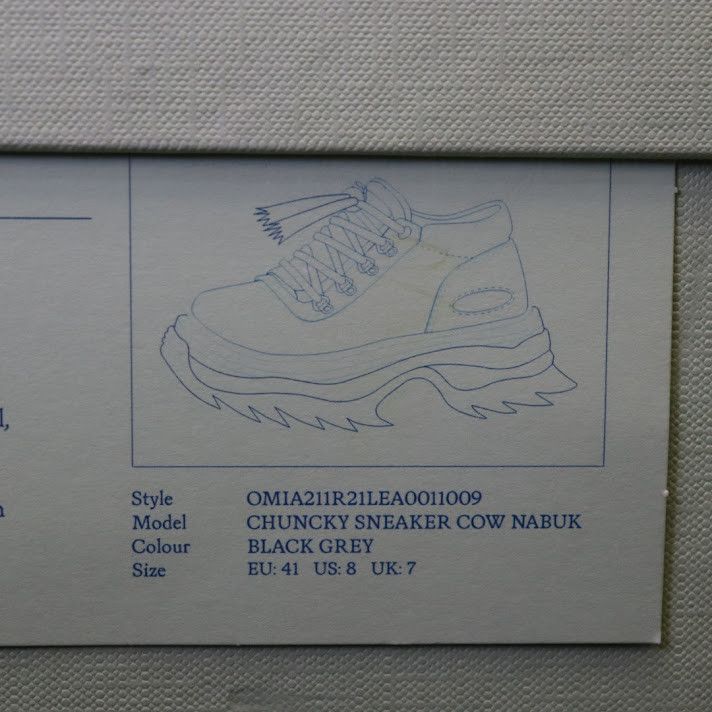 Off-White o1rshd1 Q:2 / Chuncky Sneakers Cow Nabuk in Black Grey Size US 8 / EU 41 - 11 Thumbnail