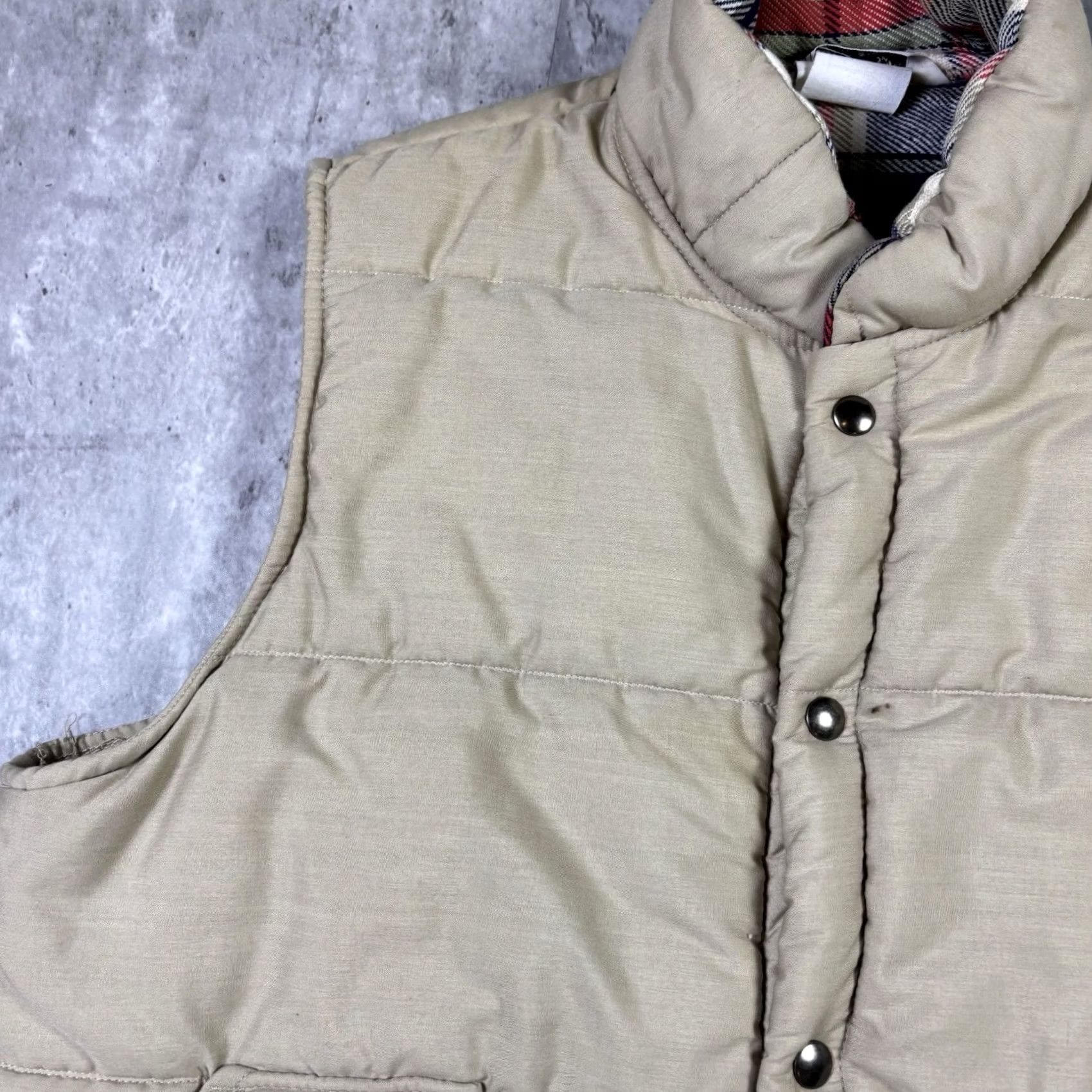 Vintage VINTAGE 70s Big Yank Down Button Snap Down Puffer Vest Mens M Size Brown Plaid Cotton Shell Lining Cotton Old School Size US M / EU 48-50 / 2 - 5 Thumbnail