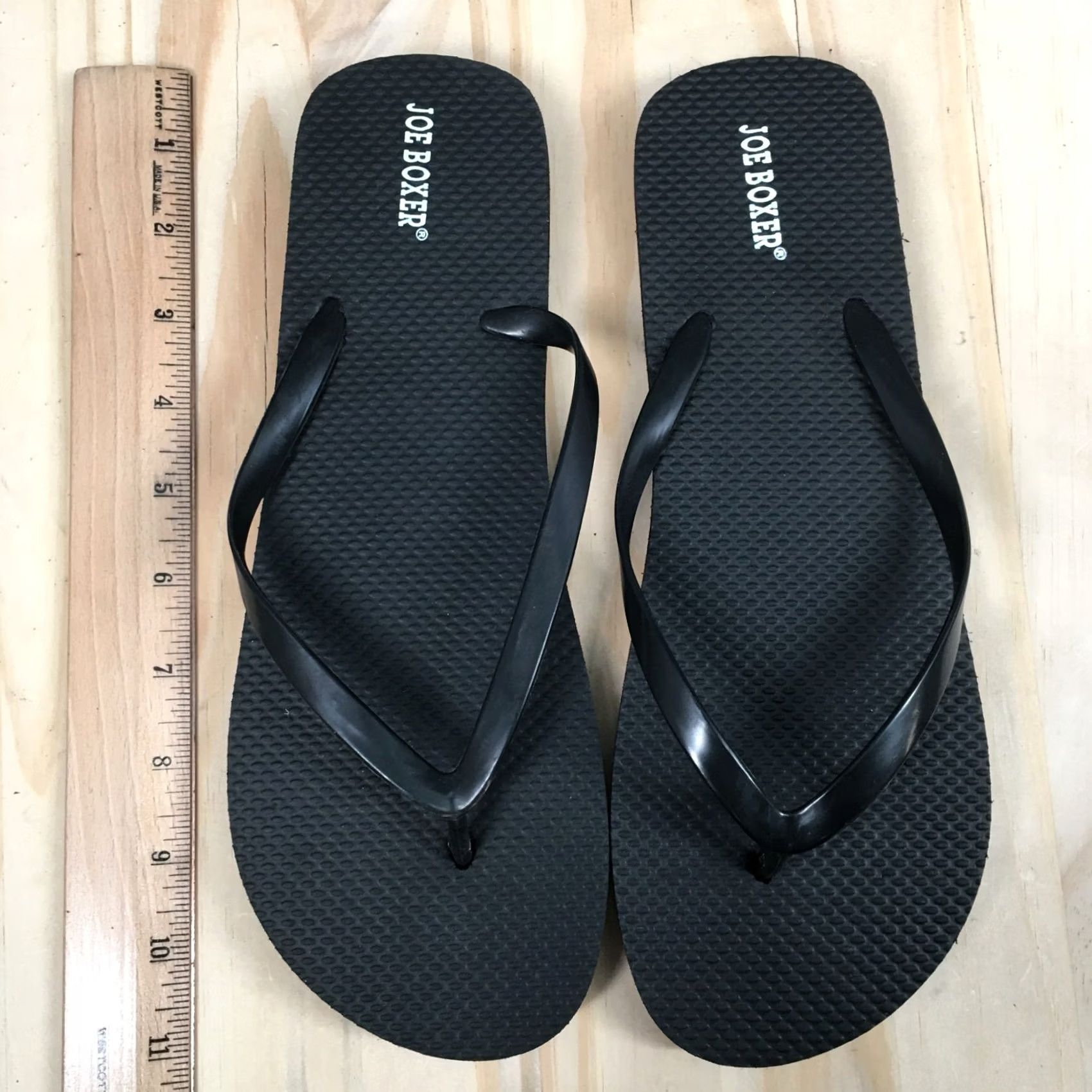 Joe Boxer Joe Boxer Sandals Womens 9-10 Casual Comfort Slip On Flip Flops Black Size US 9 / IT 39 - 4 Thumbnail