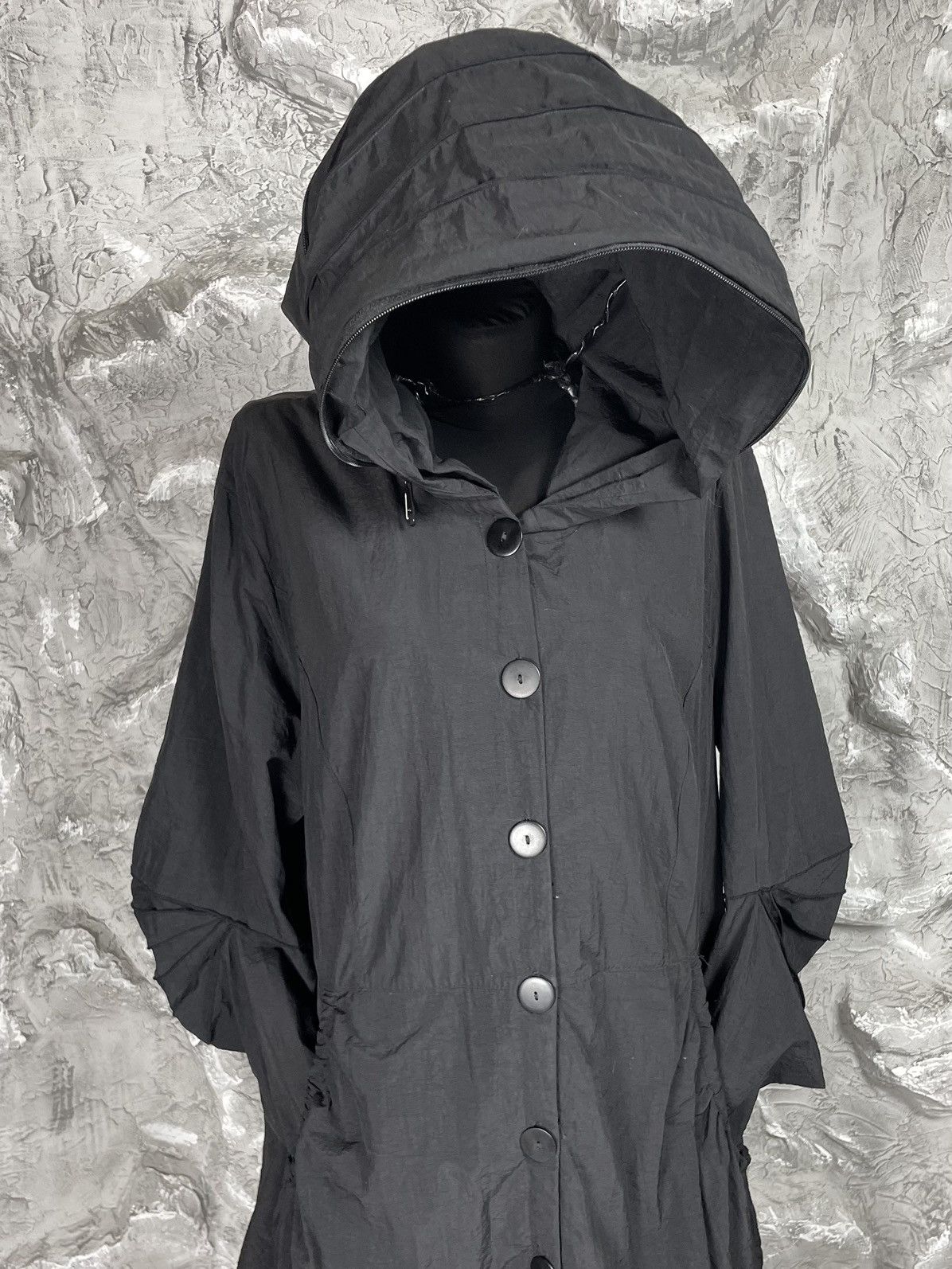 Japanese Brand × Junya Watanabe × Le Grande Bleu (L.G.B.) Vintage Nylon Coat Huge Hood Yohji Issey Miyake Archive Vibe Size US M / EU 48-50 / 2 - 16 Thumbnail