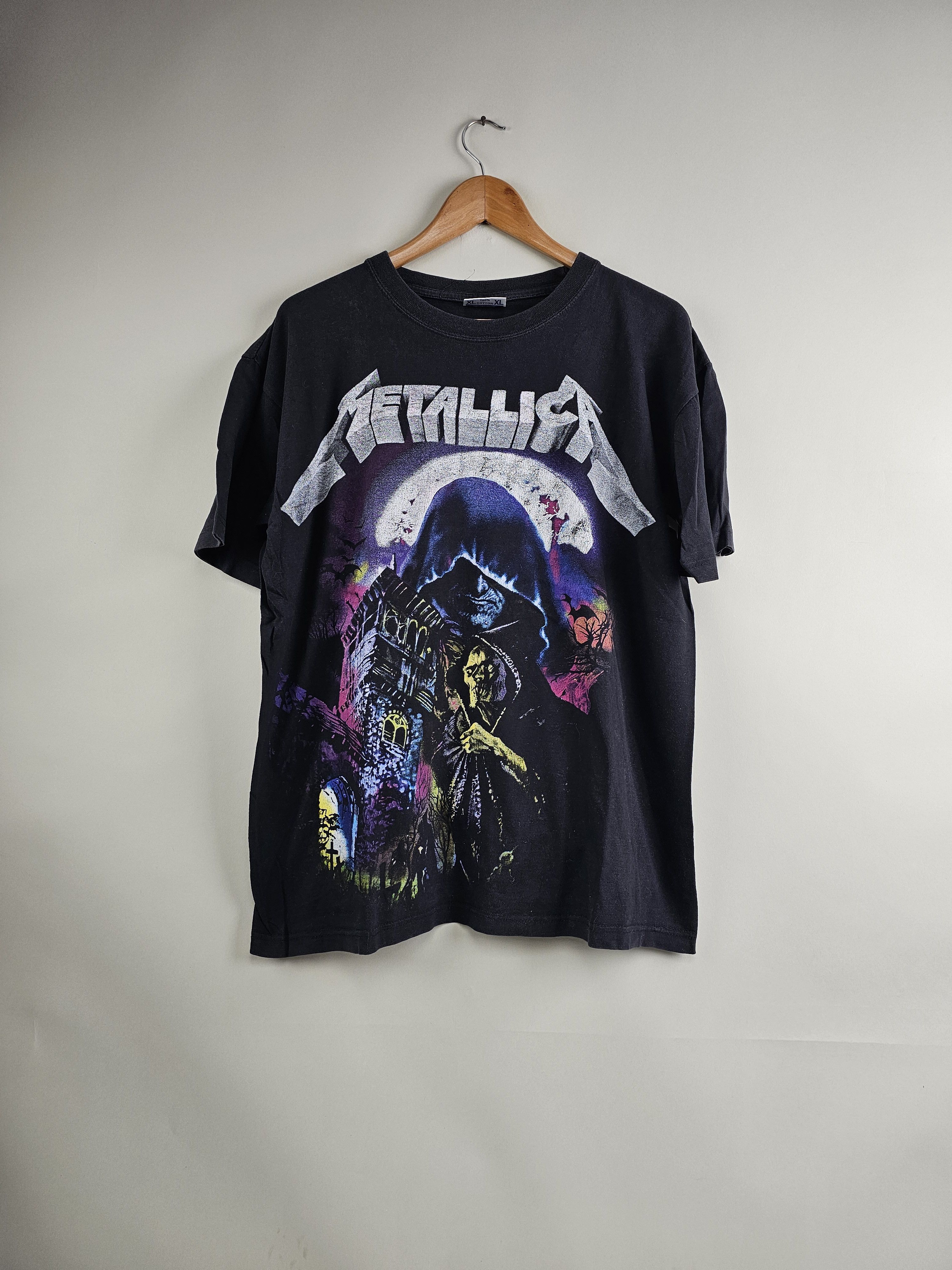 image of Band Tees x Metallica 90's Metallica Bootleg XL 23" 28.5" in Black, Men's